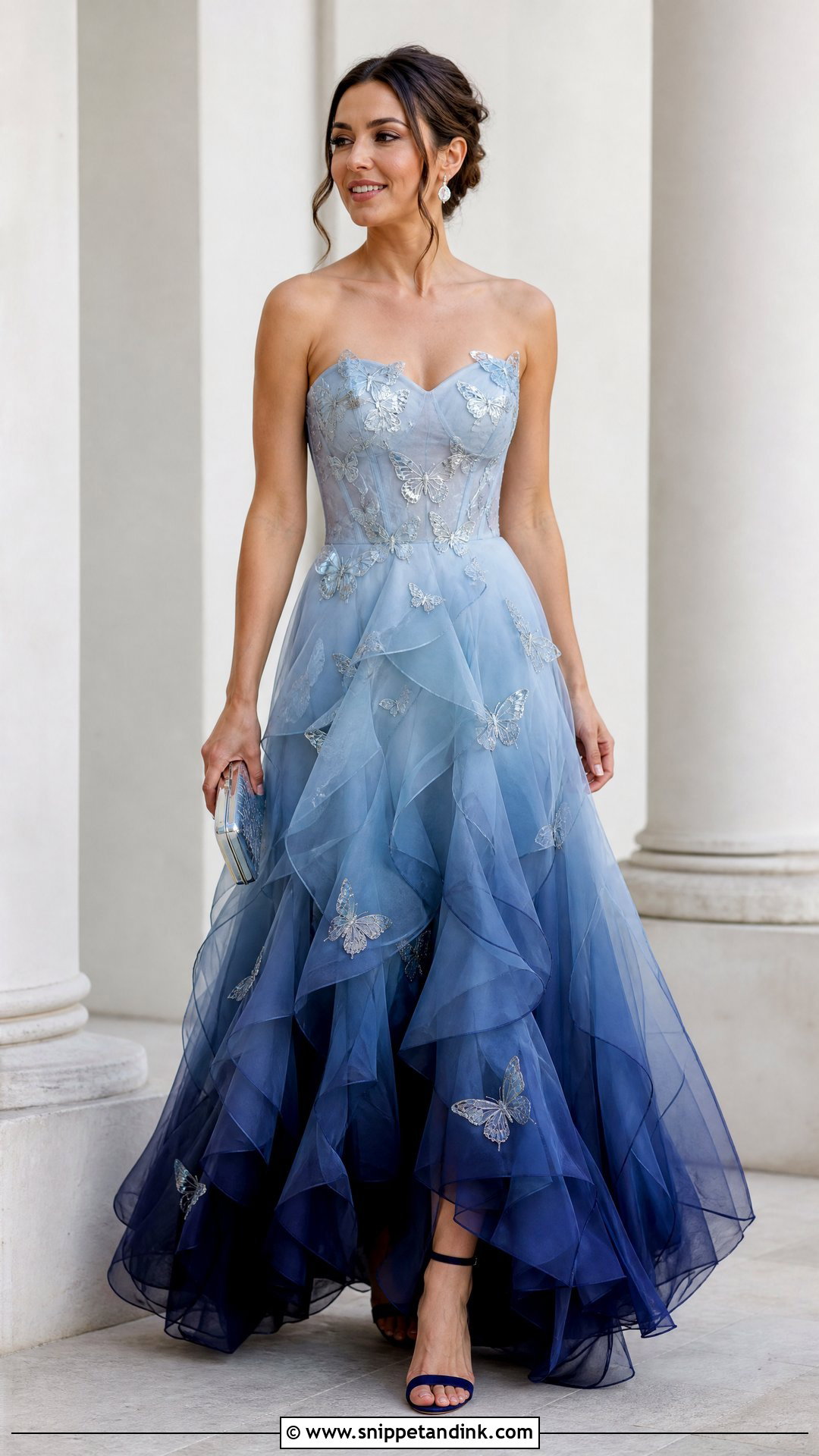 Ombre Butterfly Organza Gown - Snippet and Ink - 20 Butterfly Dress Gowns