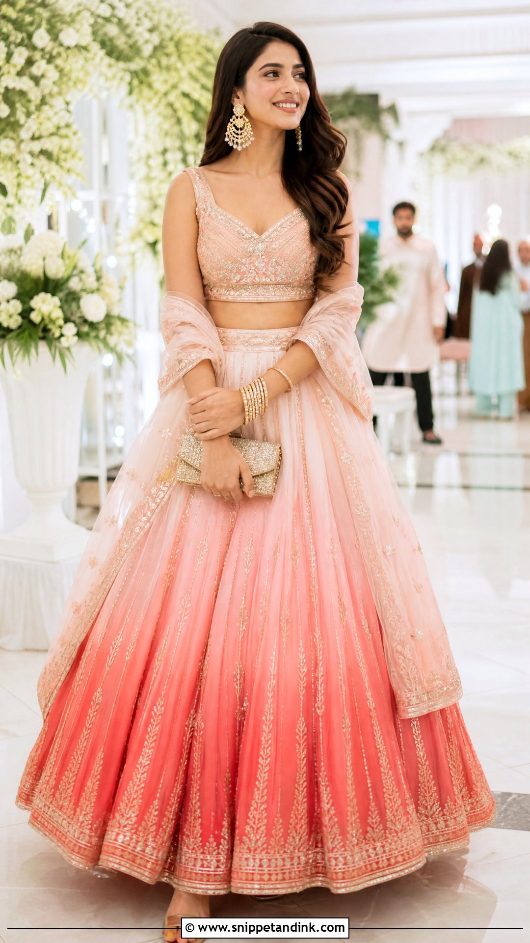 Ombre Lehenga Sangeet Outfit - Snippet and Ink - 25 Bridal Sangeet Outfit Indian Weddings Ideas