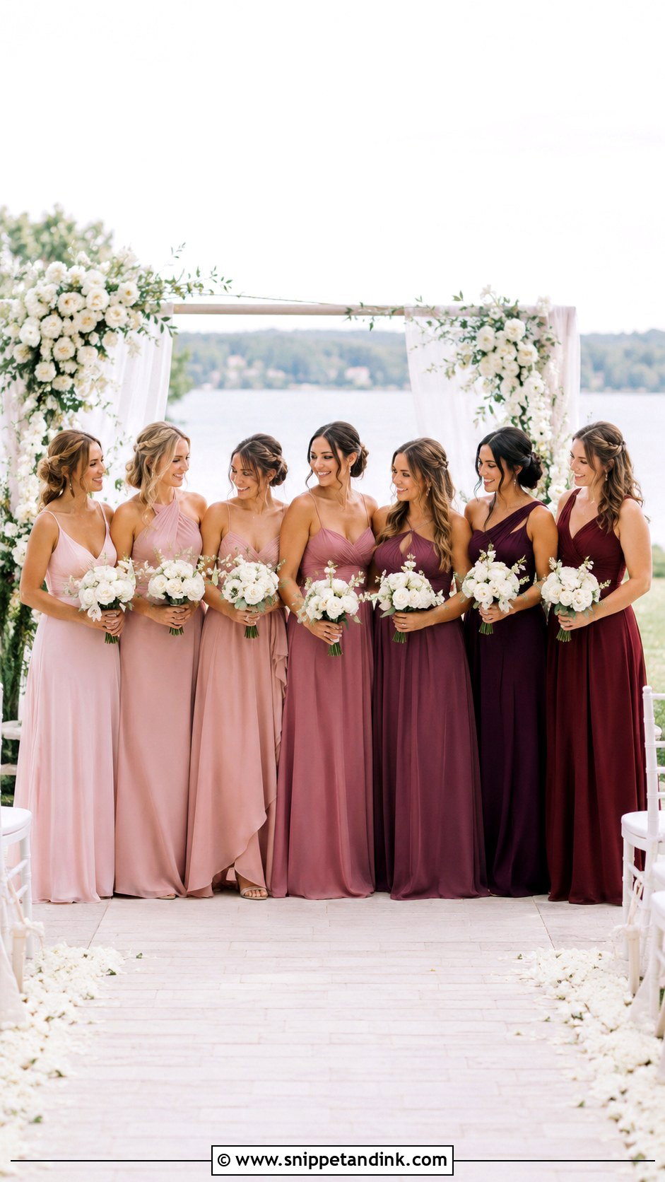 Ombre Mismatched Bridal Party - Snippet and Ink - 20 Mismatched Bridal Party Ideas