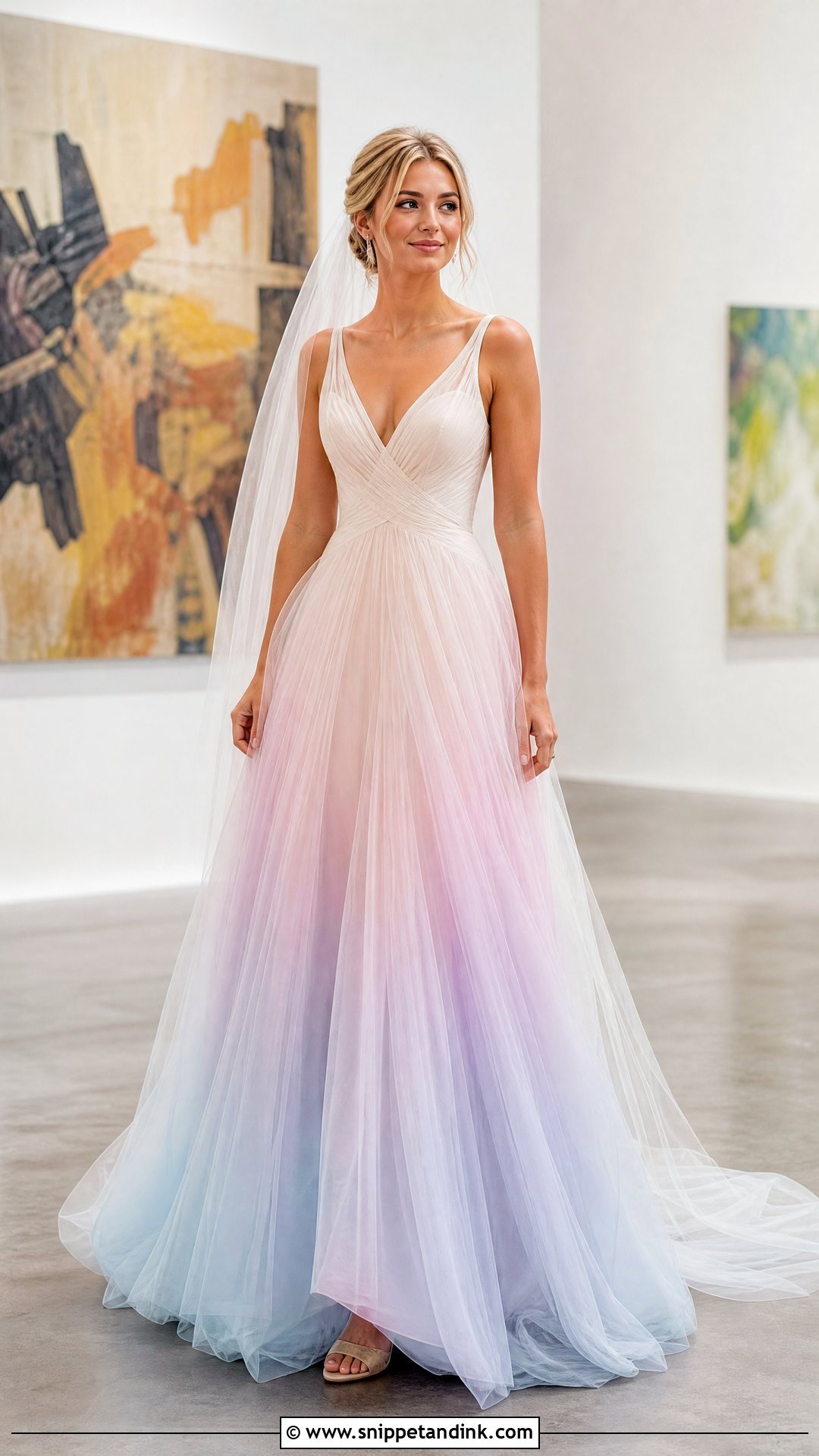 Ombre Pastel Wedding Dress - Snippet and Ink - 20 Pastel Wedding Dresses