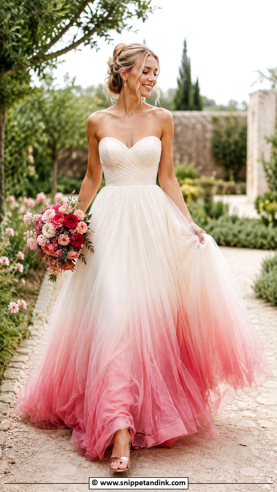 Ombre Wedding Dress - Snippet and Ink - 25 Colourful Wedding Dress Ideas