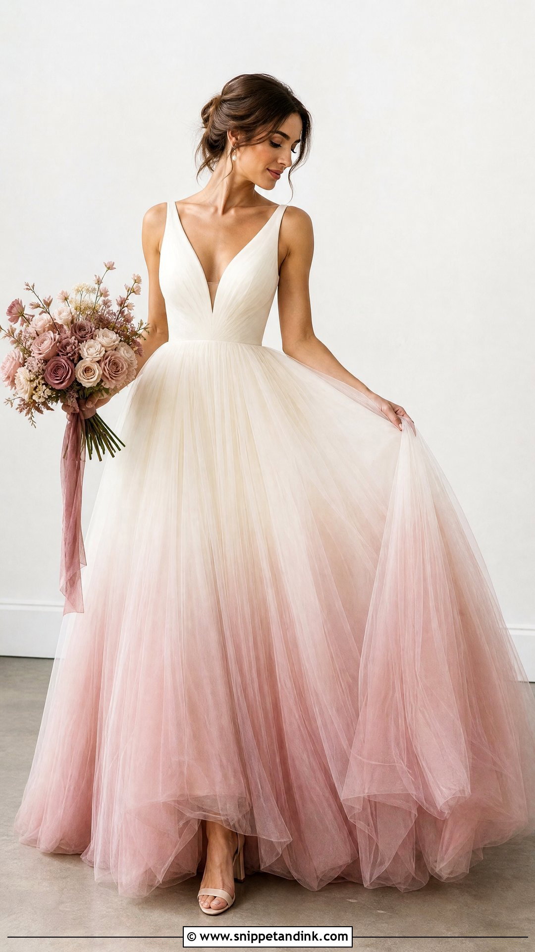 Ombre Wedding Dress - Snippet and Ink - 25 Colored Wedding Dress Ideas