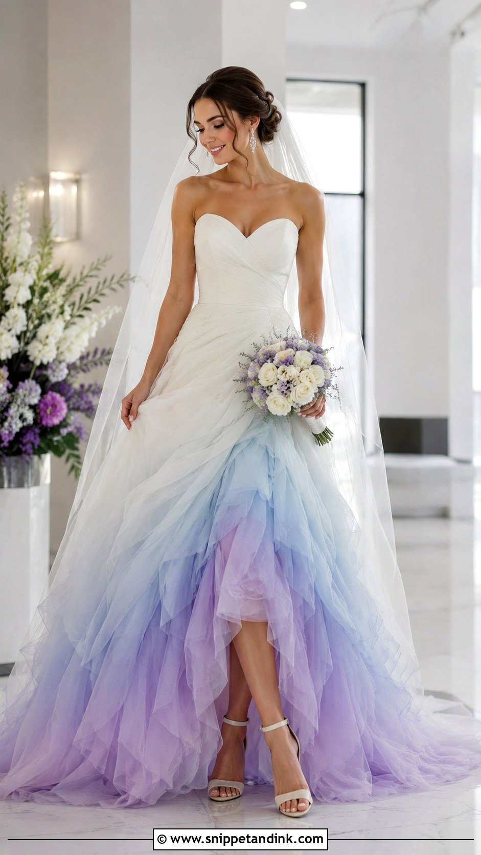 Ombre Wedding Dress - Snippet and Ink - 20 Colour Wedding Dress Ideas
