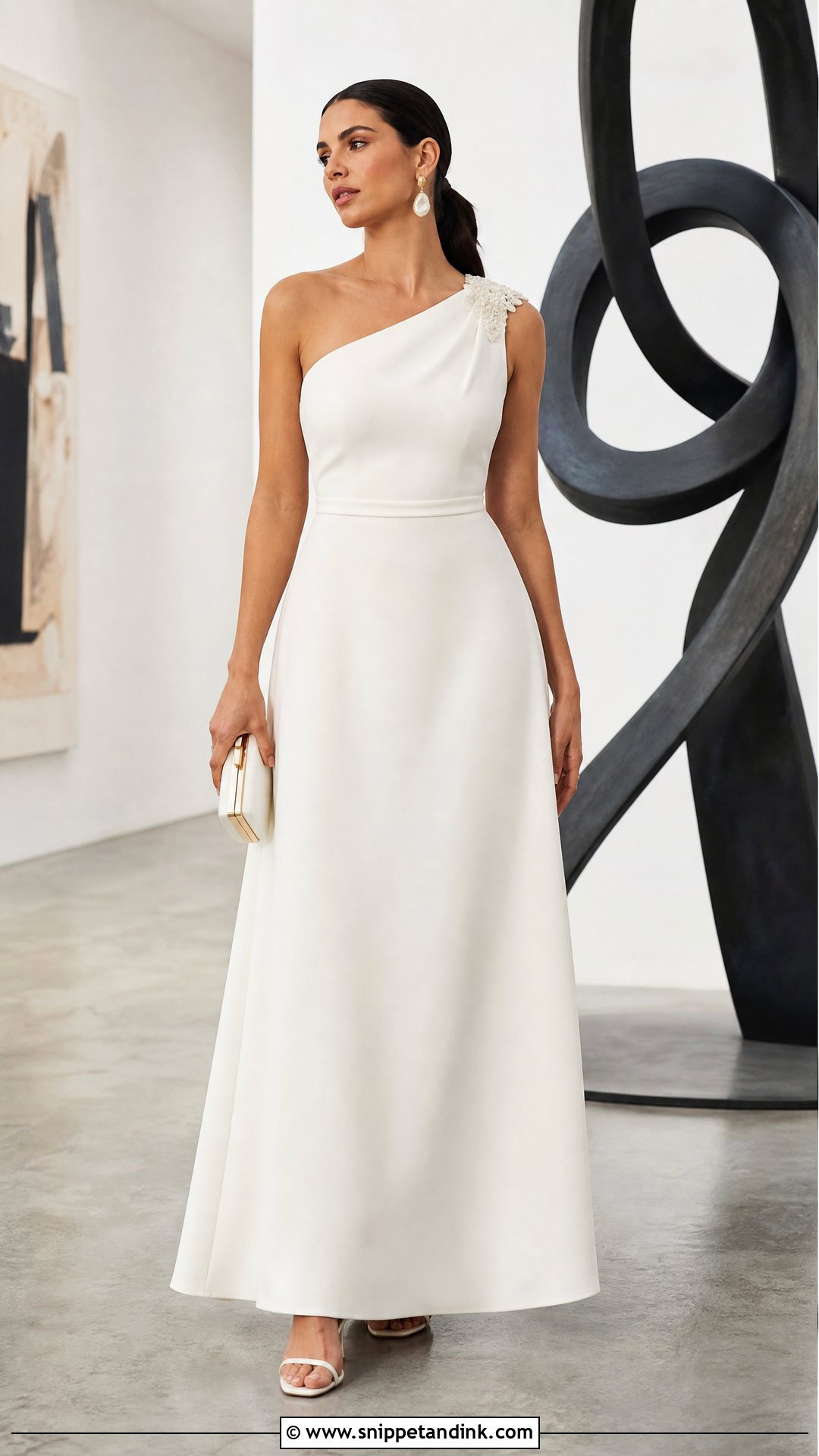 One Shoulder A Line Wedding Dress - Snippet and Ink - 20 Wedding Dresses Pear Shape
