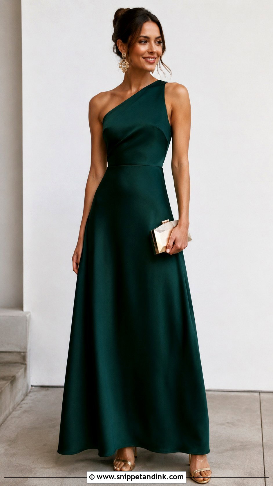 One Shoulder Aline Gown Outfit - Snippet and Ink - 25 Aline Gown Ideas