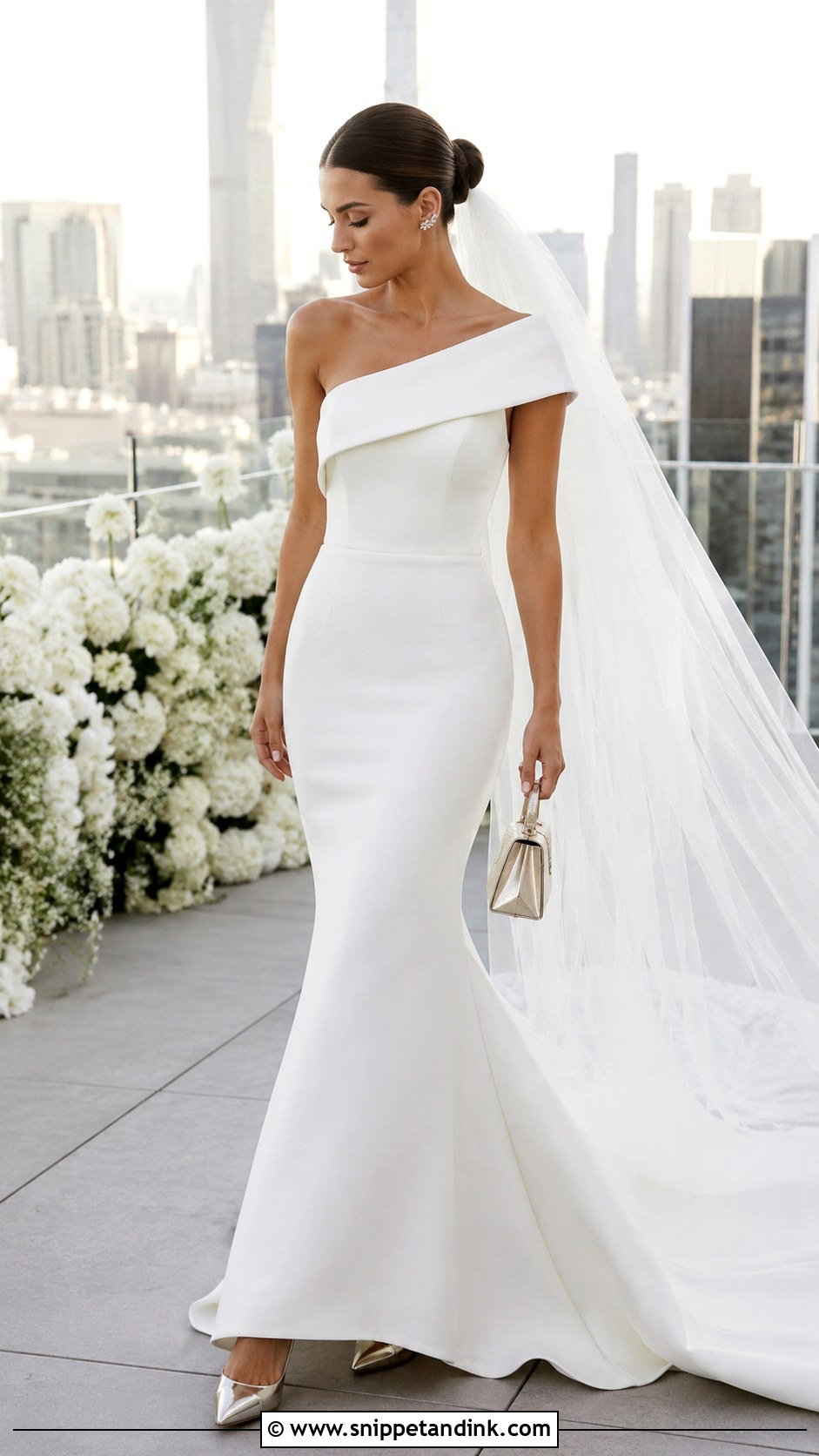 One Shoulder Architectural Wedding Dress - Snippet and Ink - 20 Architectural Wedding Dress Ideas
