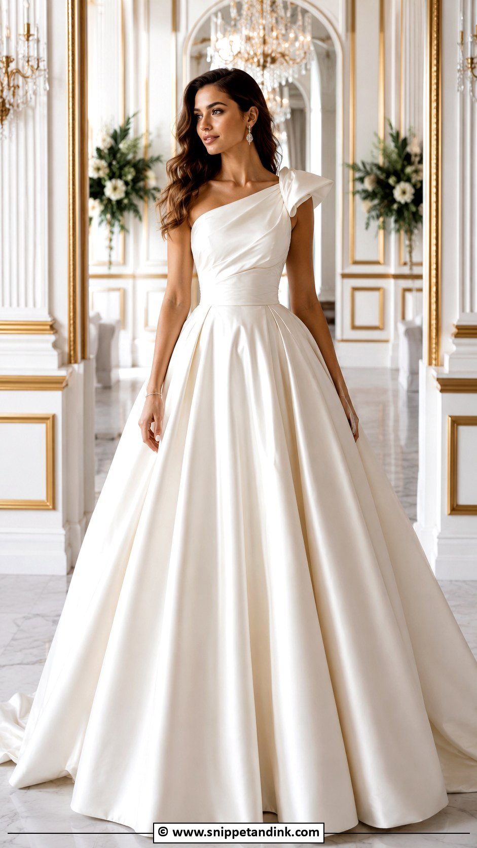 One Shoulder Ball Gown Wedding Dress - Snippet and Ink - 30 Ball Gowns Wedding