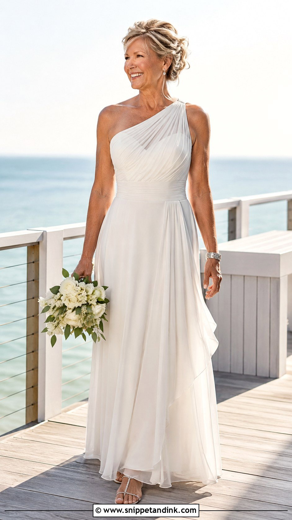 One Shoulder Beach Wedding Dress - Snippet and Ink - 20 Casual Beach Wedding Dress Ideas