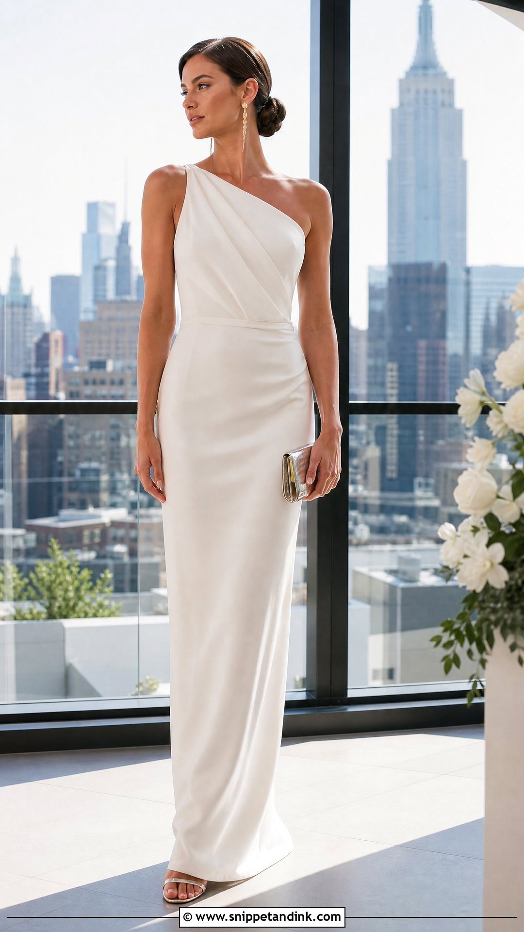 One Shoulder Bridal Dress - Snippet and Ink - 20 Modern Bridal Dress Ideas