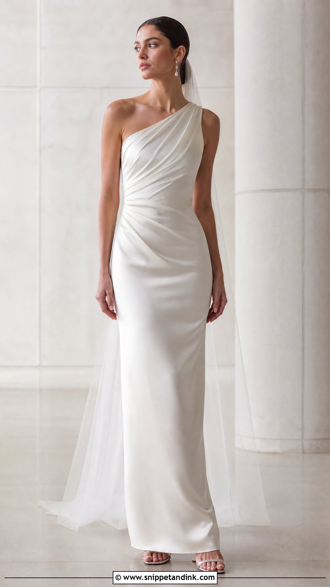 One Shoulder Bridal Dress - Snippet and Ink - 20 Unique Bridal Dresses