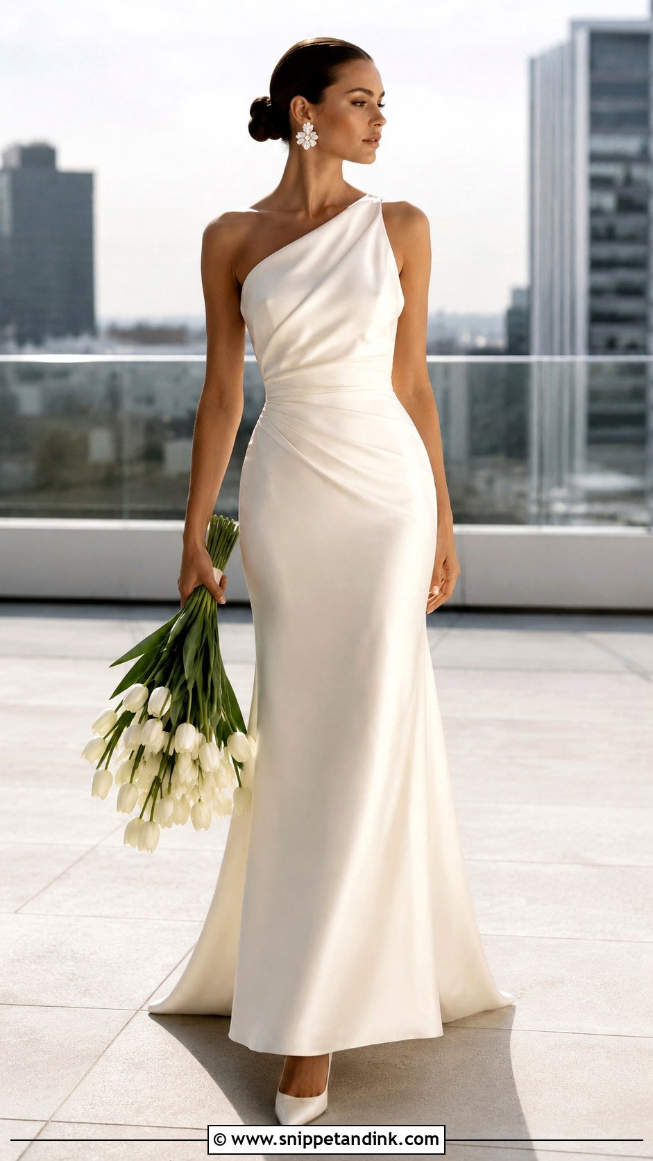 One Shoulder Bridal Dress - Snippet and Ink - 20 New Bridal Dress Designs