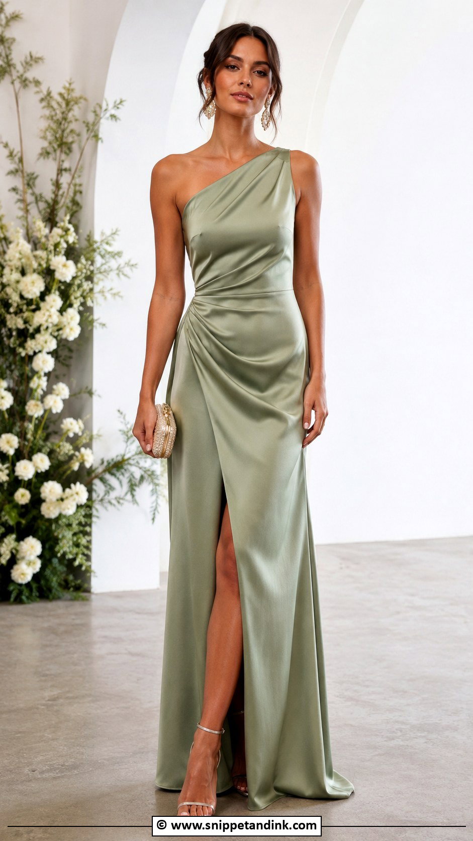 One Shoulder Bridal Party Dress - Snippet and Ink - 30 Bridal Party Dresses