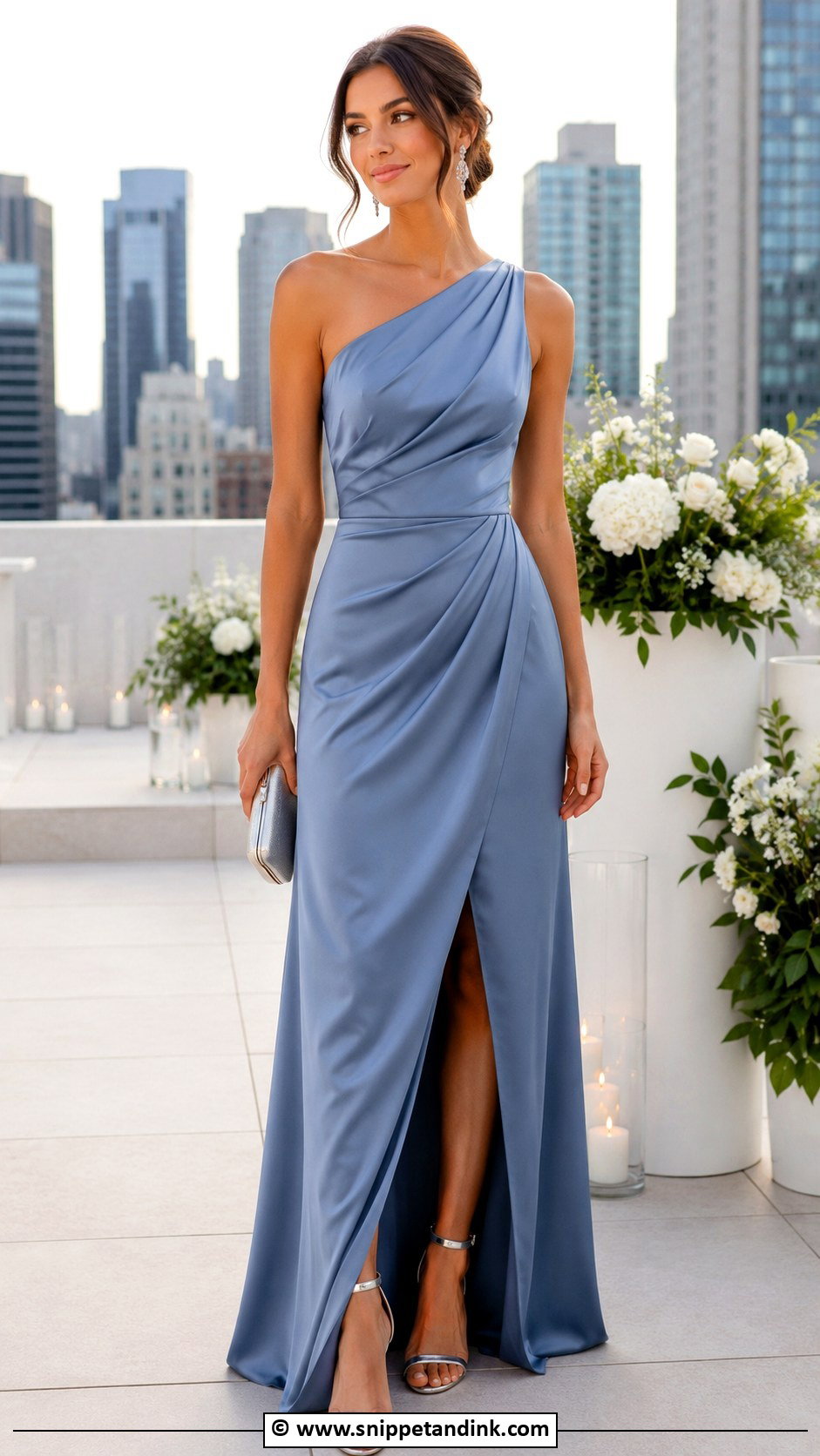 One Shoulder Bridesmaid Dress - Snippet and Ink - 30 Bridal Maid Dress Ideas