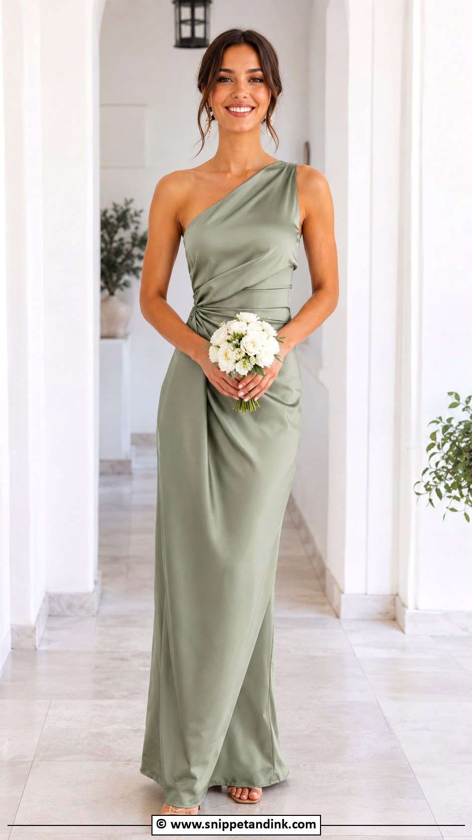 One Shoulder Bridesmaid Dress - Snippet and Ink - 25 Wedding Maids Dresses