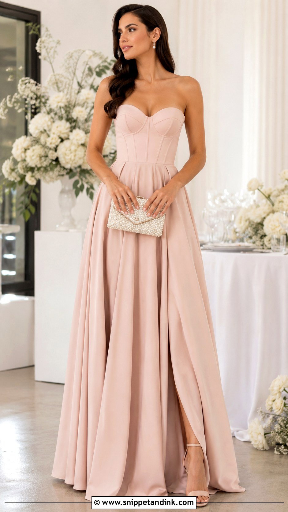 One Shoulder Corset Flare Gown - Snippet and Ink - 20 Corset Flare Gown Ideas