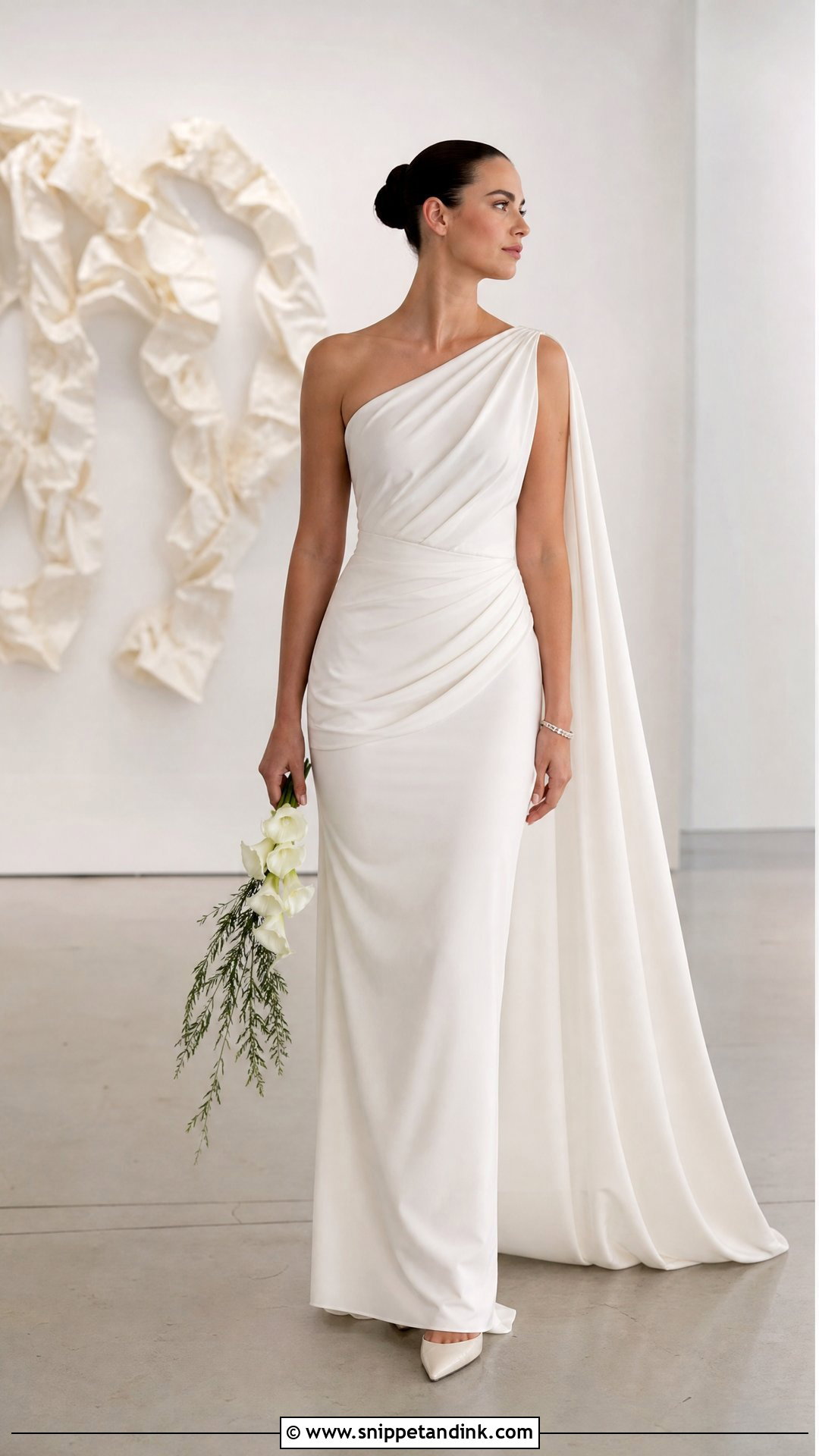 One Shoulder Couture Bridal Gown - Snippet and Ink - 25 Couture Bridal Gowns