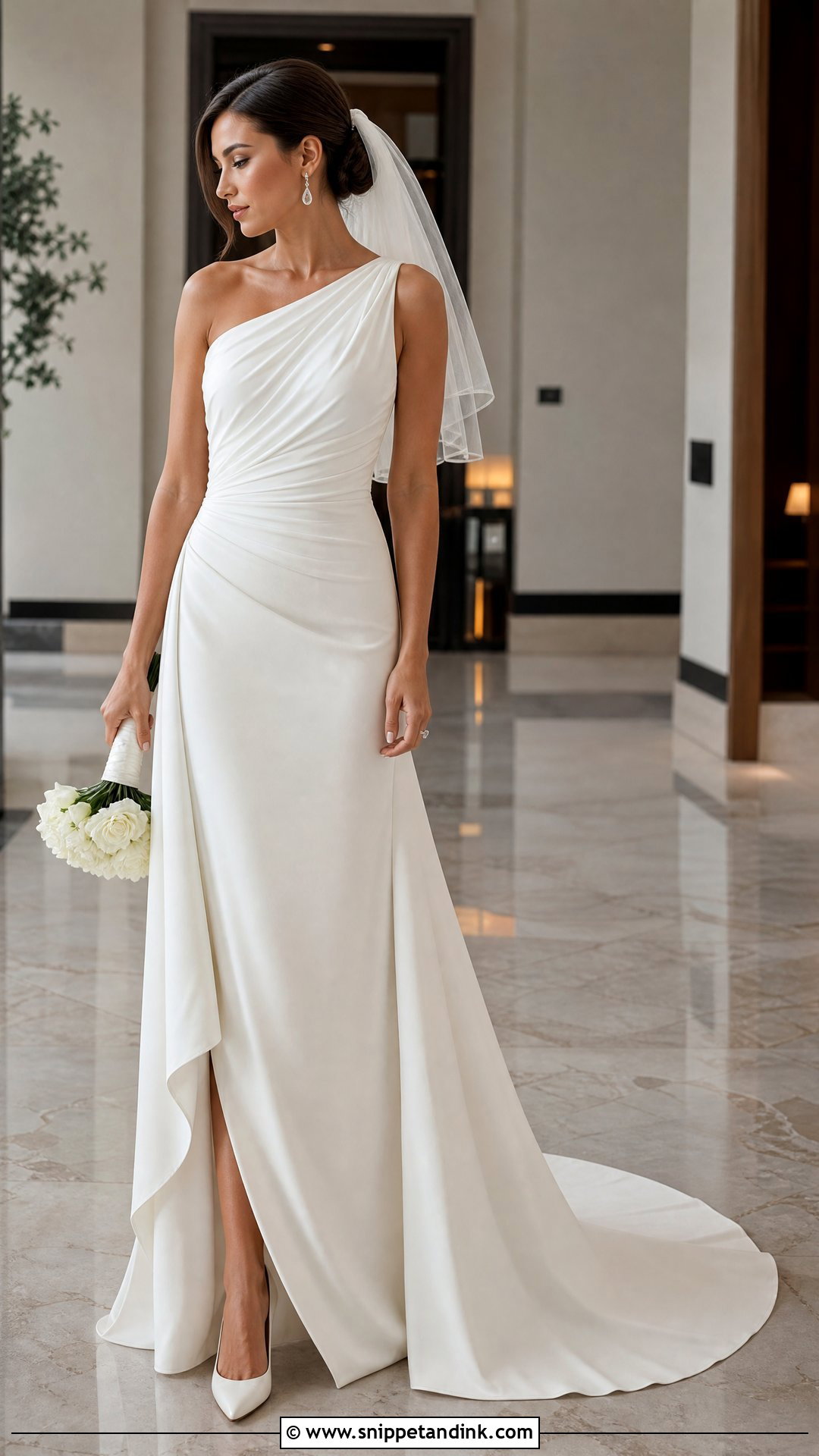 One Shoulder Draped Wedding Dress - Snippet and Ink - 20 Zuhair Murad Bridal Elie Saab Wedding Dresses