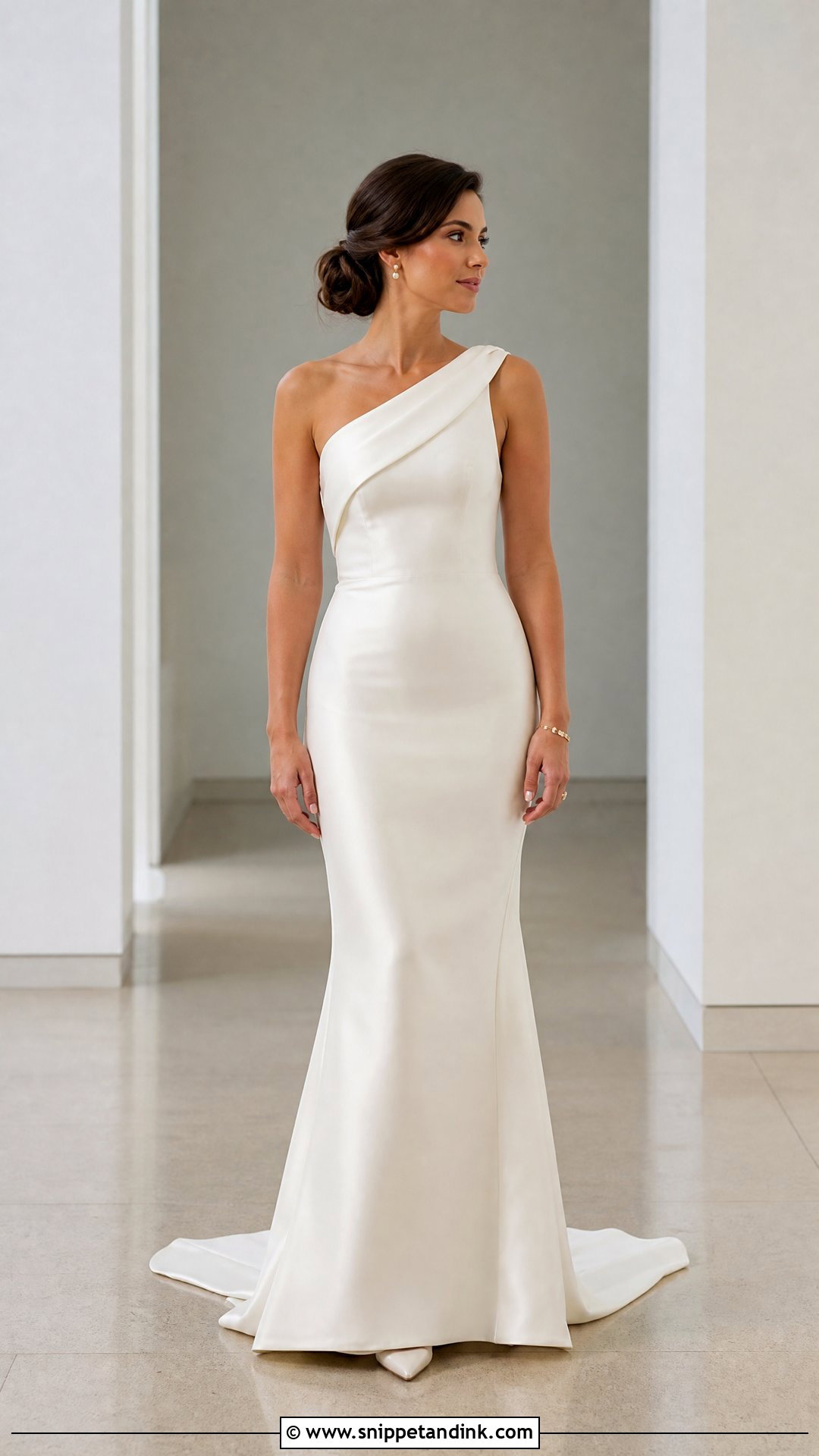 One Shoulder Fitted Wedding Dress - Snippet and Ink - 20 Tight Fitted Wedding Dress Ideas