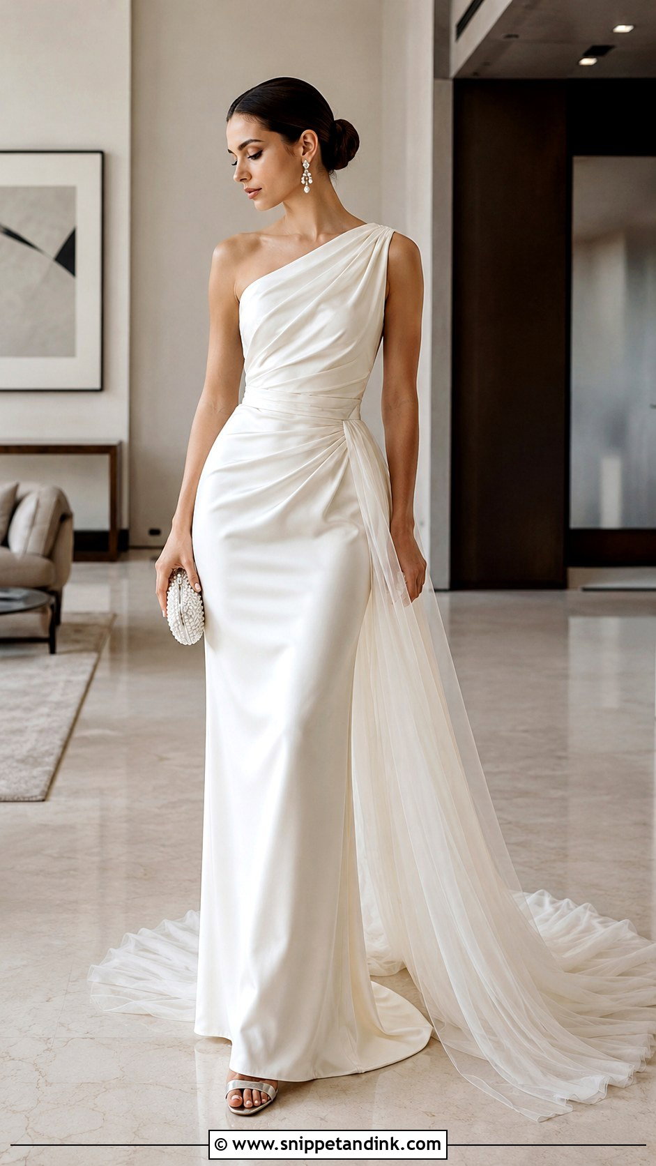 One Shoulder Formal Bridal Dress - Snippet and Ink - 20 Formal Bridal Dress Ideas