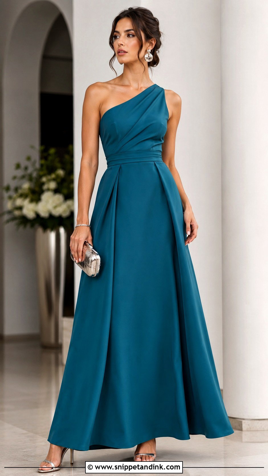 One Shoulder Frock Gown - Snippet and Ink - 20 Froks with Gown Ideas