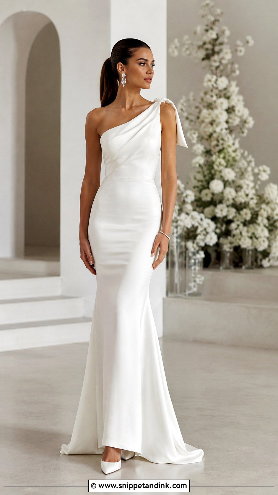 One Shoulder Mermaid Bridal Dress - Snippet and Ink - 20 Mermaid Bridal Dresses