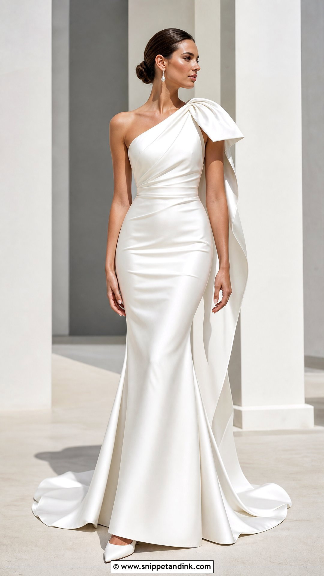 One Shoulder Mermaid Wedding Dress - Snippet and Ink - 20 Mermaid Cut Wedding Dress Ideas