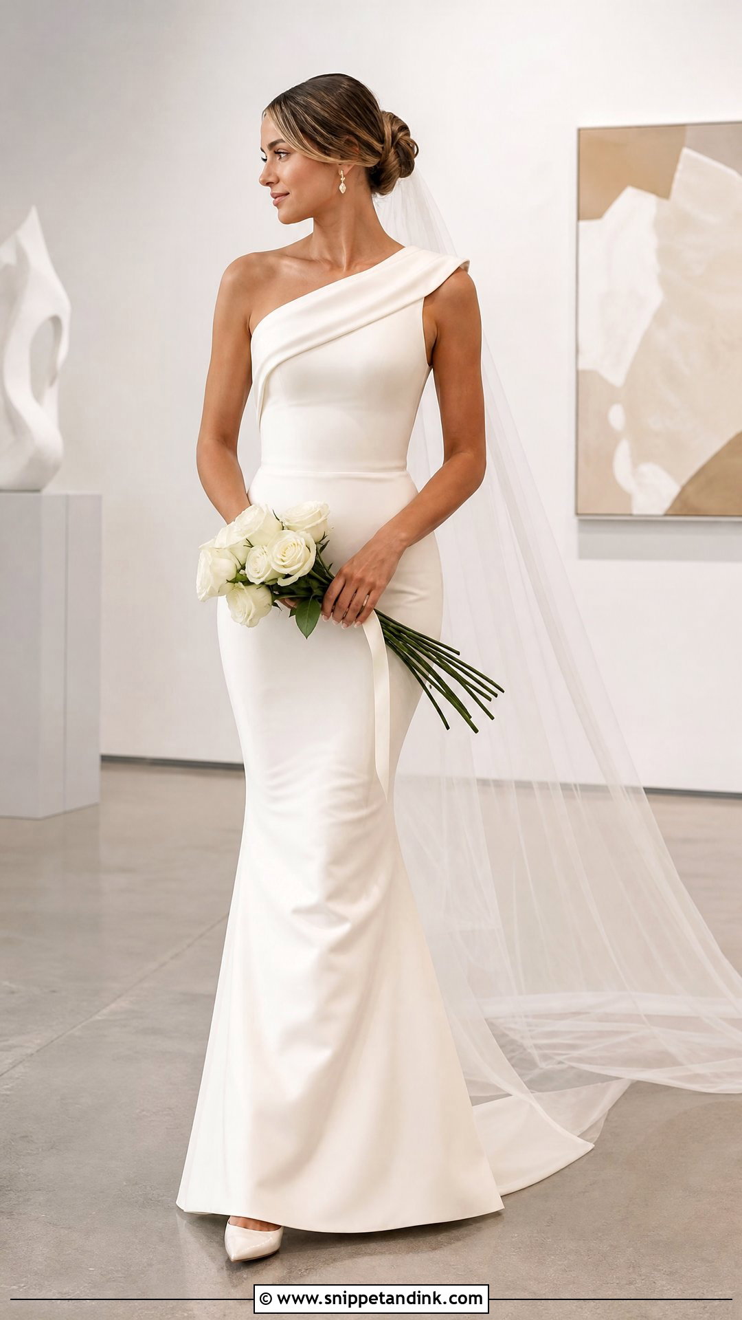 One Shoulder Mermaid Wedding Dress - Snippet and Ink - 25 Mermaid Bride Dress Ideas