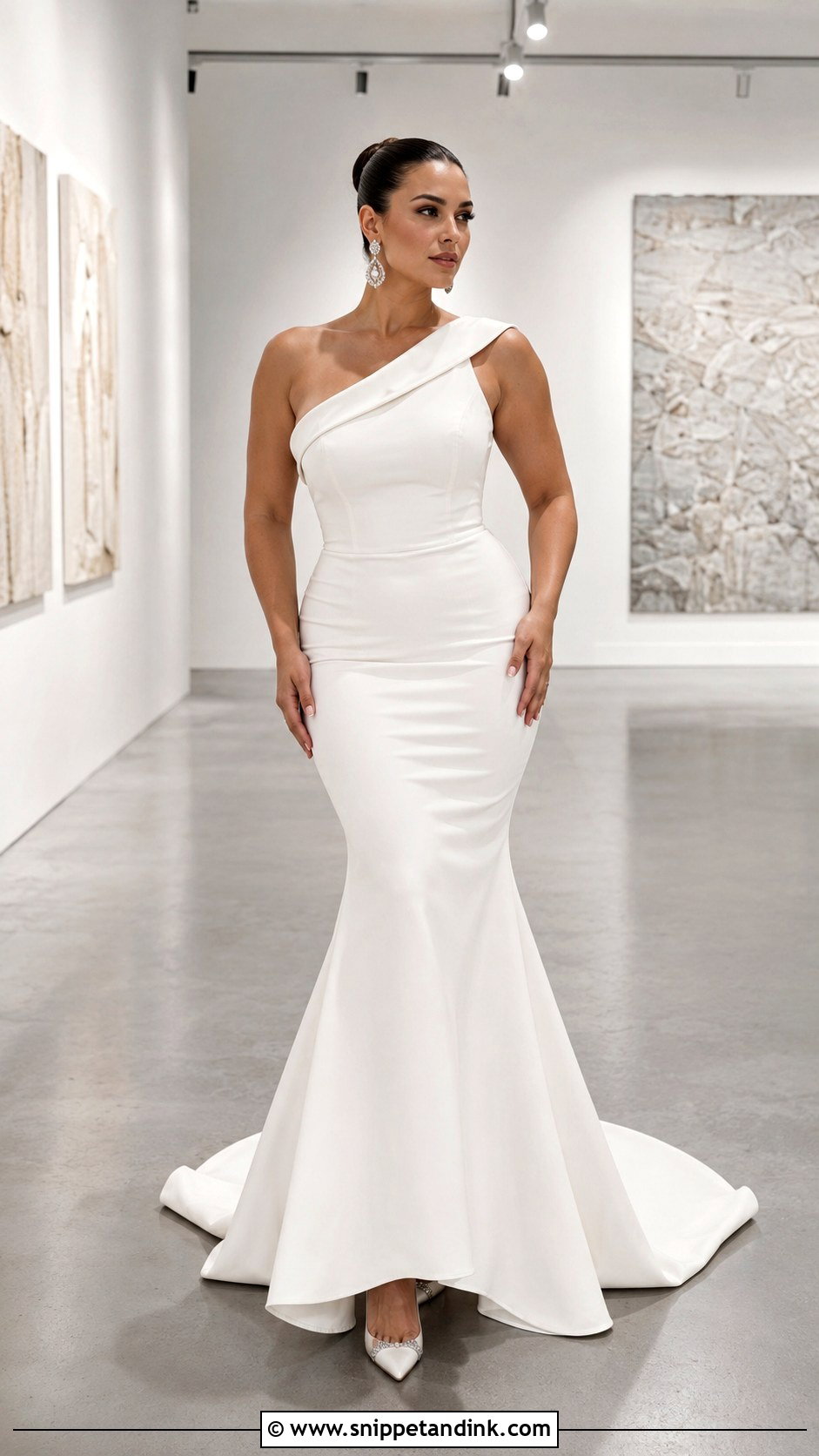 One Shoulder Mermaid Wedding Dress - Snippet and Ink - 20 Large Bust Wedding Dress Ideas