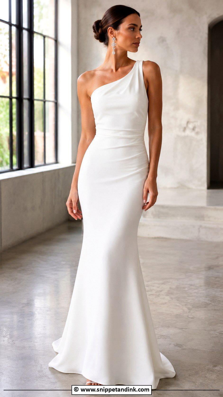 One Shoulder Mermaid Wedding Dress - Snippet and Ink - 25 Elegant Mermaid Wedding Dress Ideas