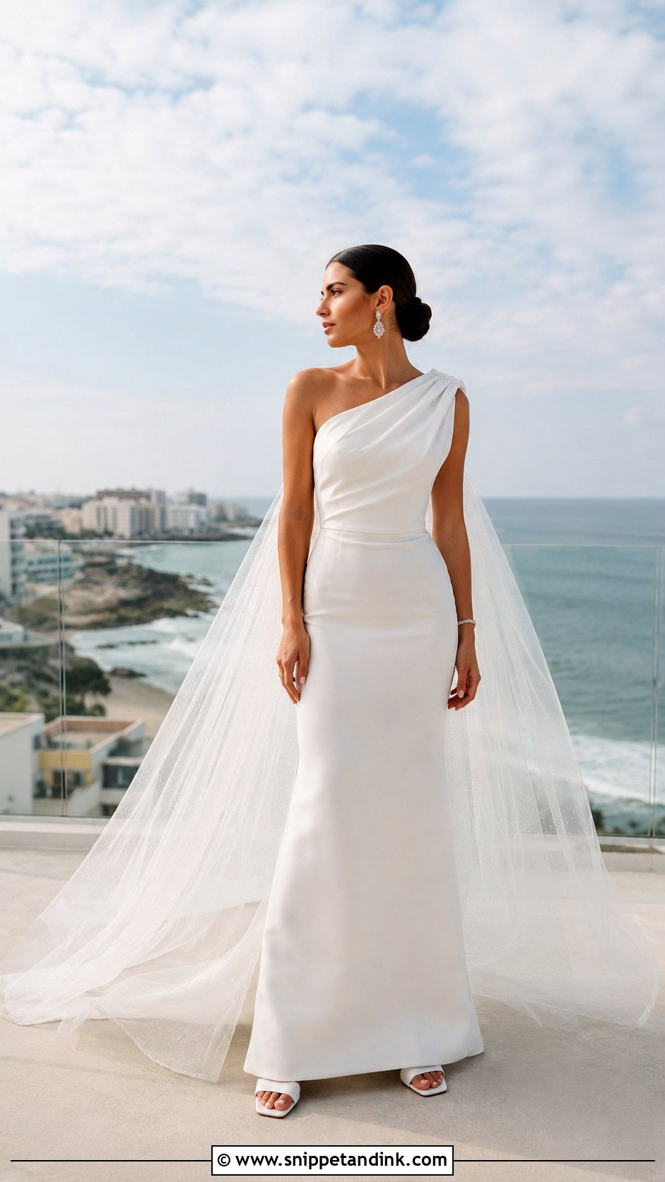 One Shoulder Mexico Wedding Dress - Snippet and Ink - 20 Mexico Wedding Dress Ideas