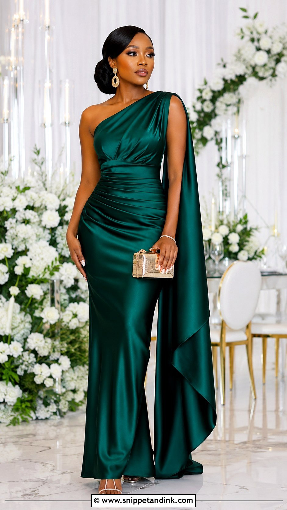 One Shoulder Nigerian Gown - Snippet and Ink - 20 Nigerian Gown Ideas