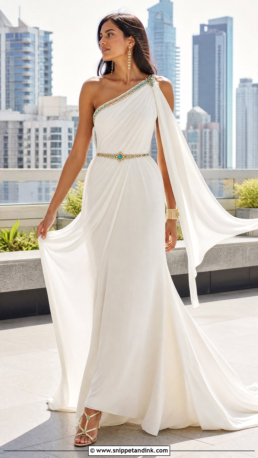 One Shoulder Princess Jasmine Wedding Dress - Snippet and Ink - 20 Princess Jasmine Wedding Dress Ideas