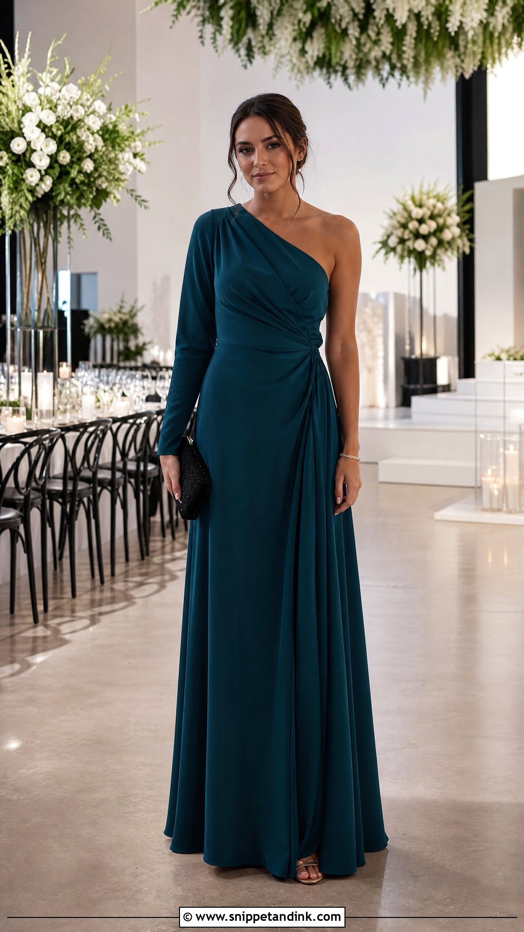 One Shoulder Principal Sponsor Gown - Snippet and Ink - 20 Principal Sponsor Gown Style Ideas