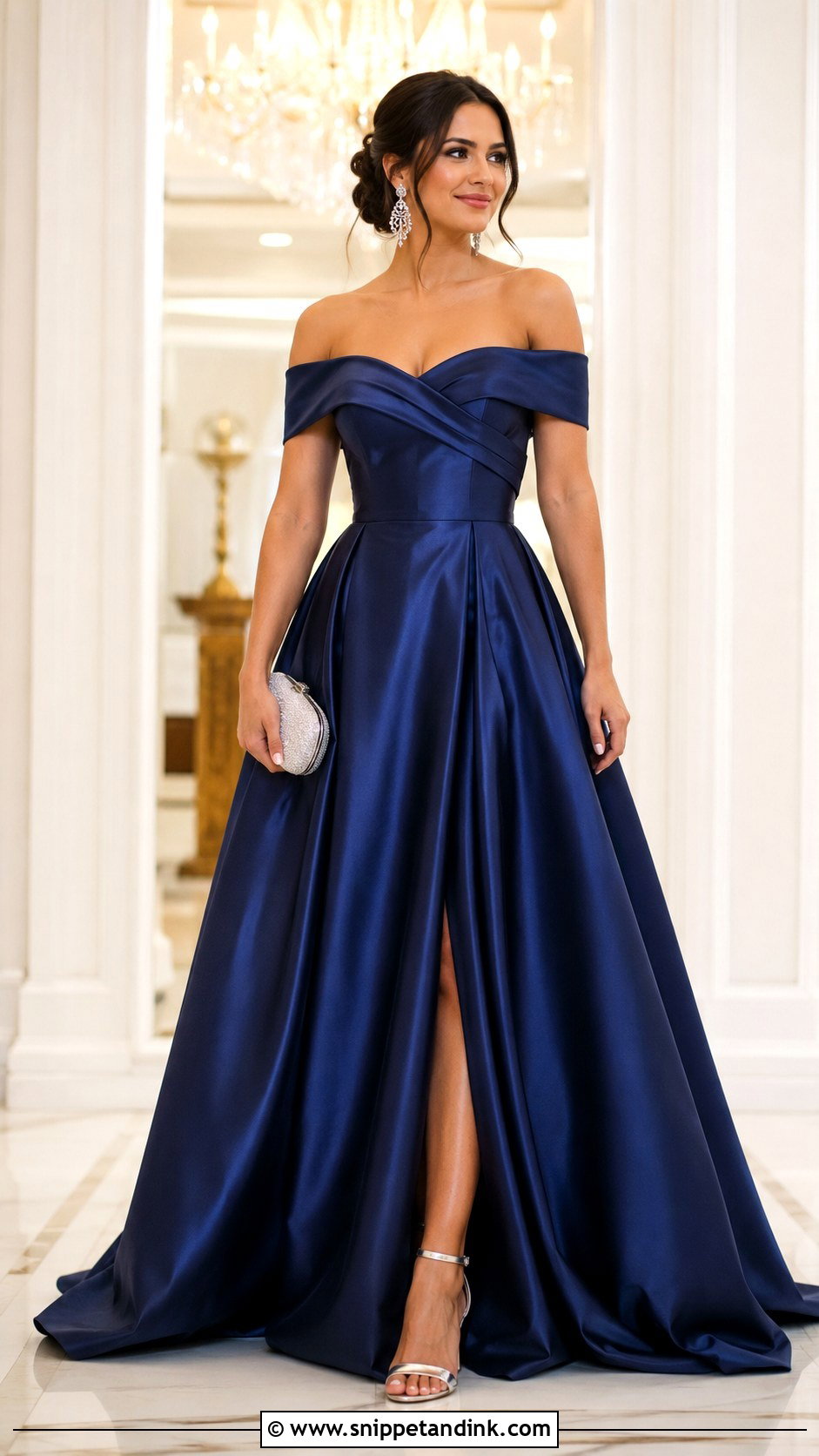 One Shoulder Satin Ball Gown - Snippet and Ink - 25 Satin Ball Gown Ideas