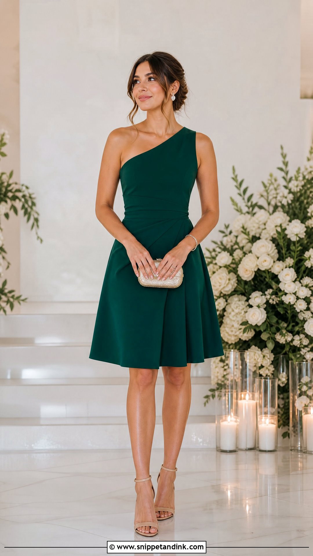 One Shoulder Short Maid of Honor Dress - Snippet and Ink - 20 Short Maid of Honor Dress Ideas