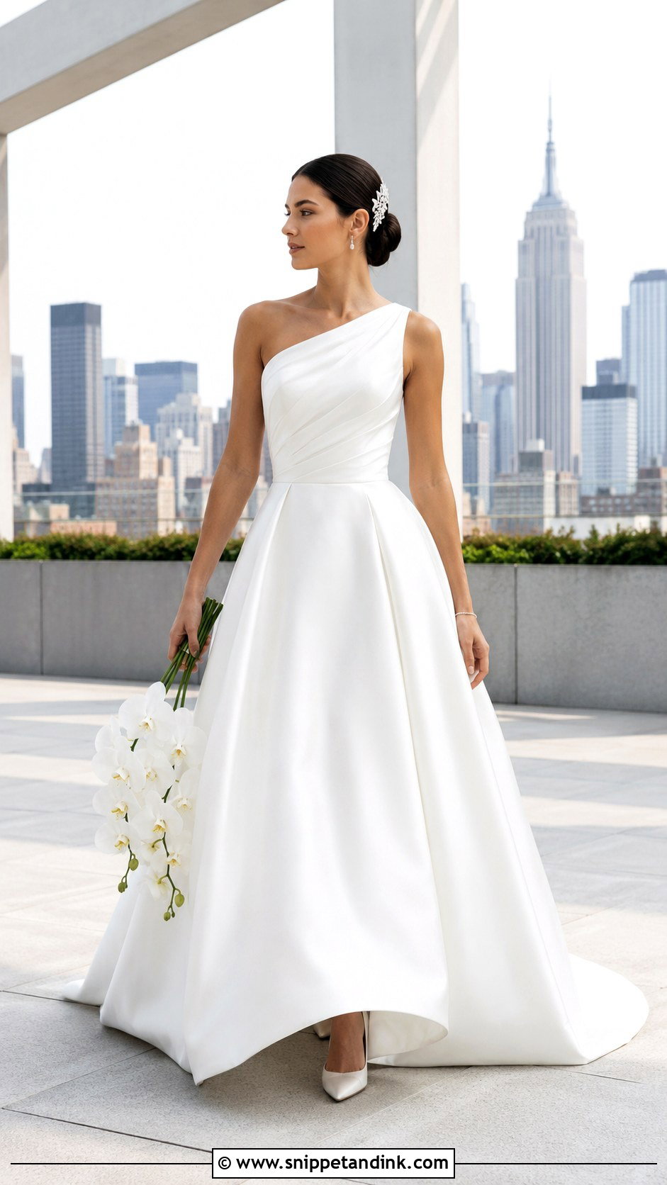 One Shoulder Silk Wedding Dress Ballgown - Snippet and Ink - 20 Silk Wedding Dress Ballgown Ideas