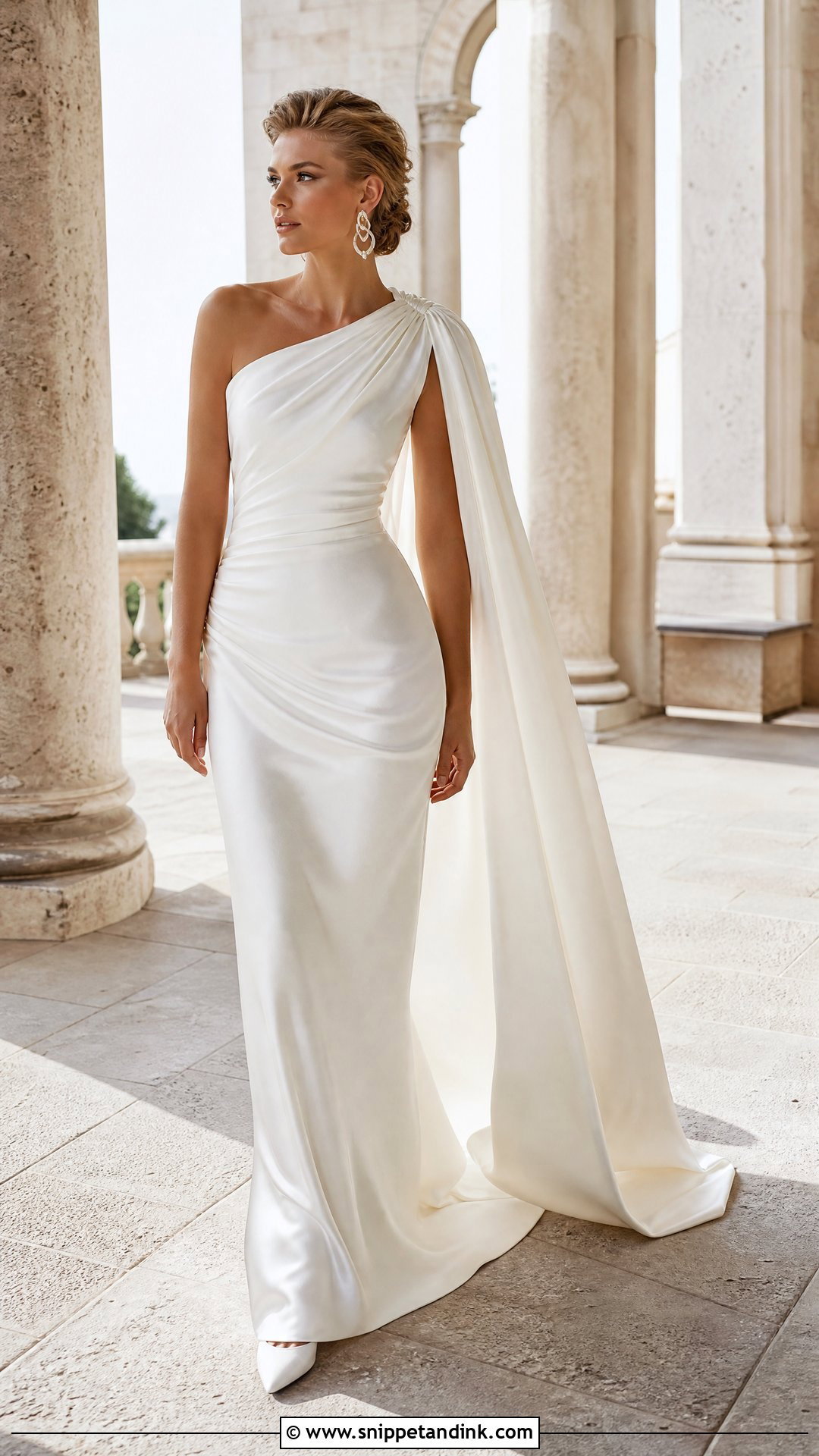 One Shoulder Soft Dramatic Wedding Dress - Snippet and Ink - 20 Soft Dramatic Wedding Dress Ideas