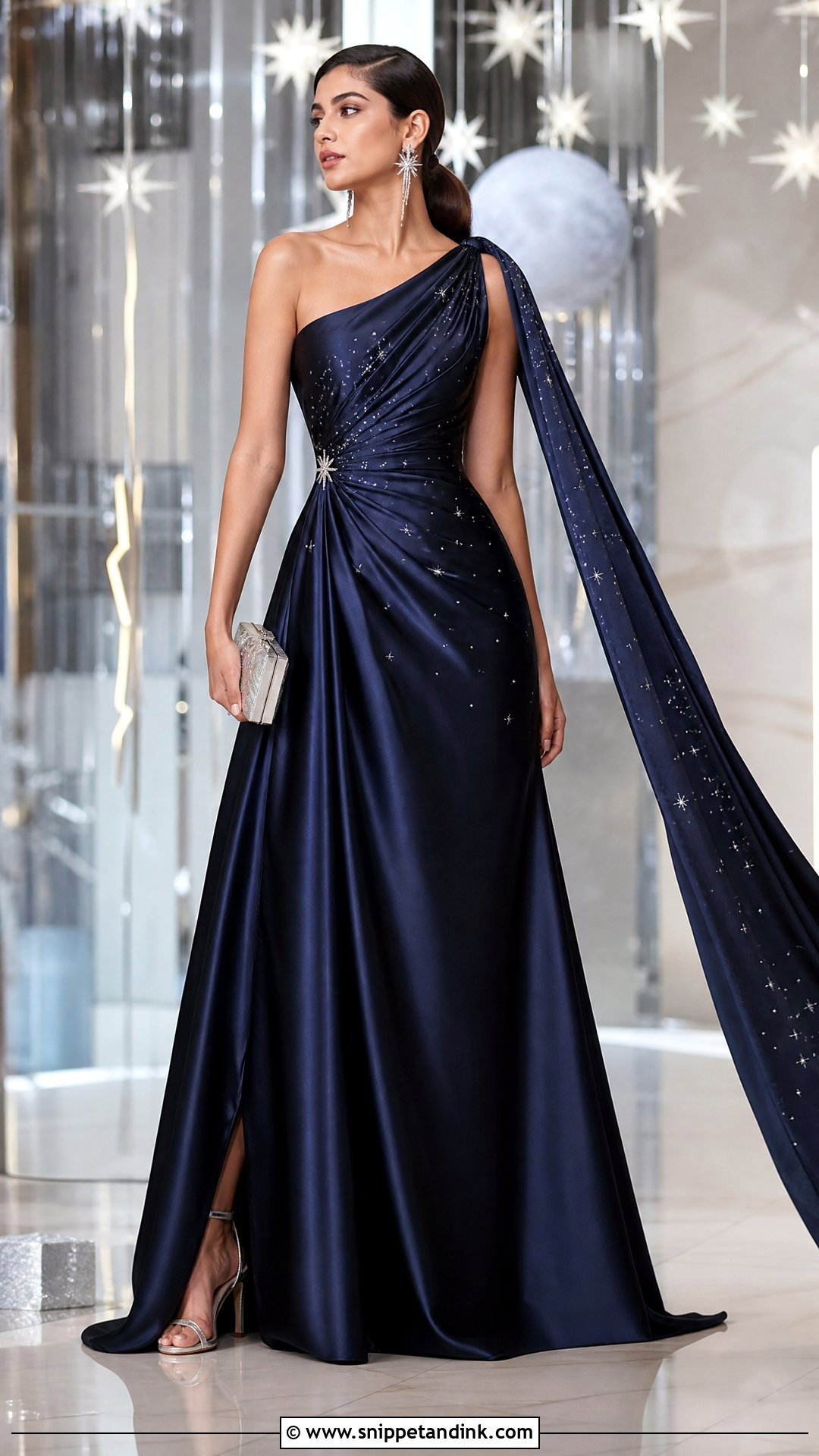 One Shoulder Starfall Ball Gown - Snippet and Ink - 20 Starfall Ball Gown Ideas