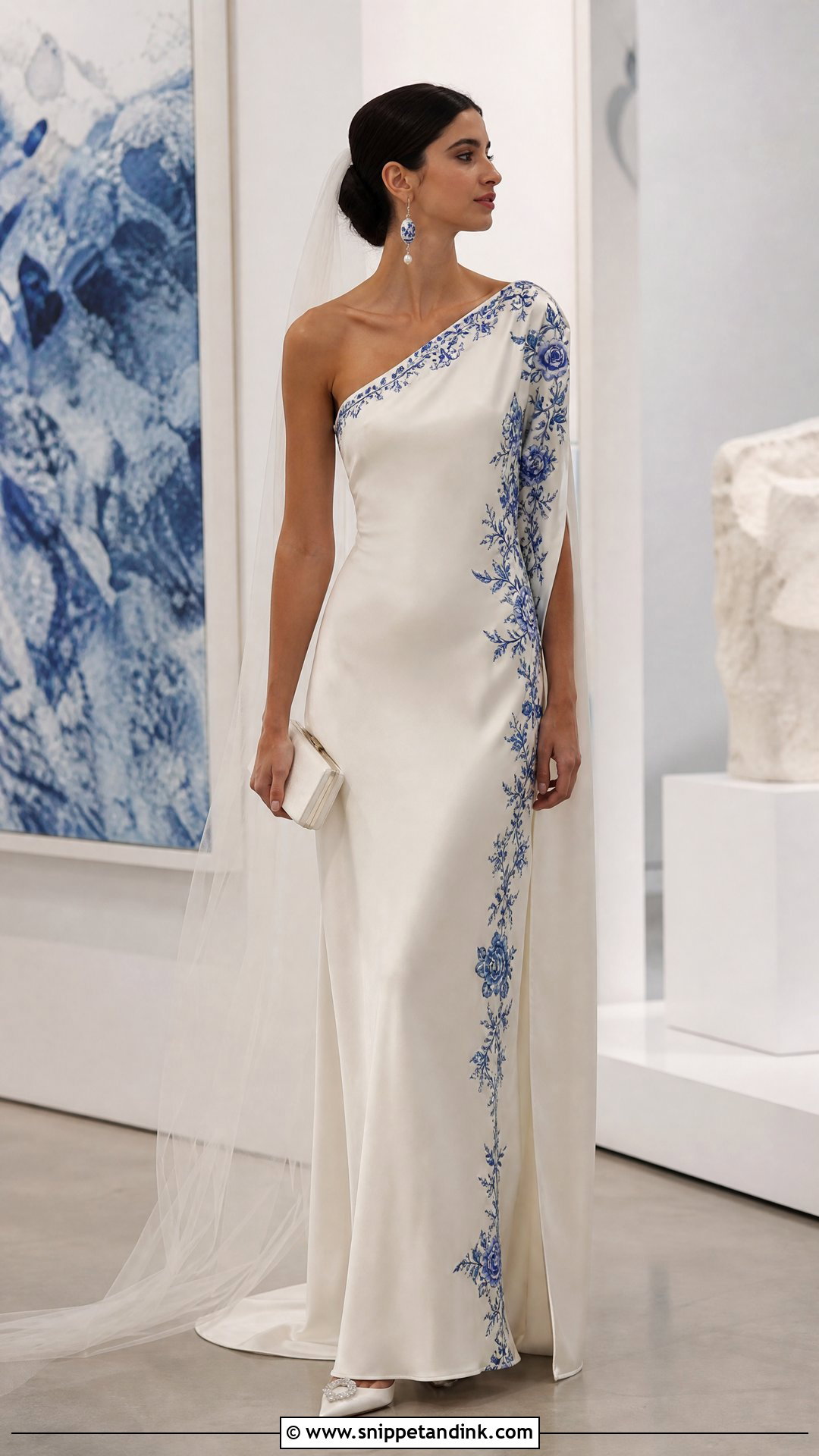 One Shoulder Ukrainian Wedding Dress - Snippet and Ink - 20 Ukrainian Wedding Dress Ideas