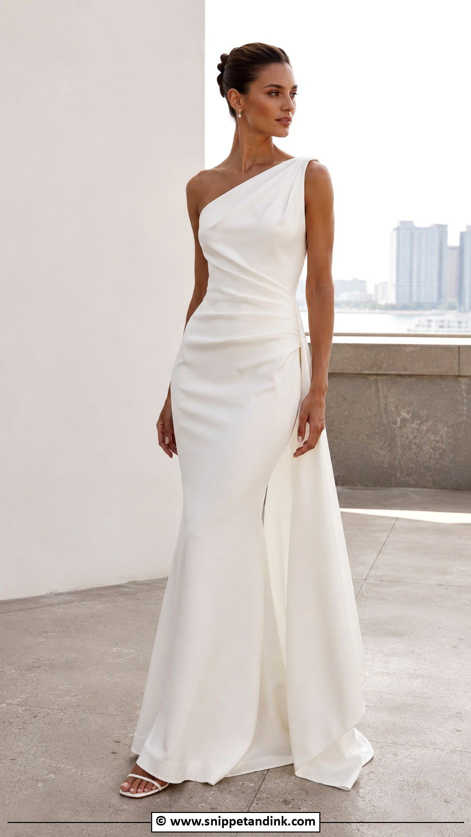 One Shoulder Wedding Dress - Snippet and Ink - 25 Trending Wedding Dresses
