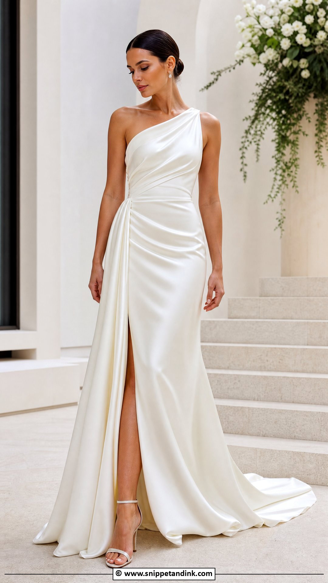 One Shoulder Wedding Dress - Snippet and Ink - 35 Dream Wedding Dresses