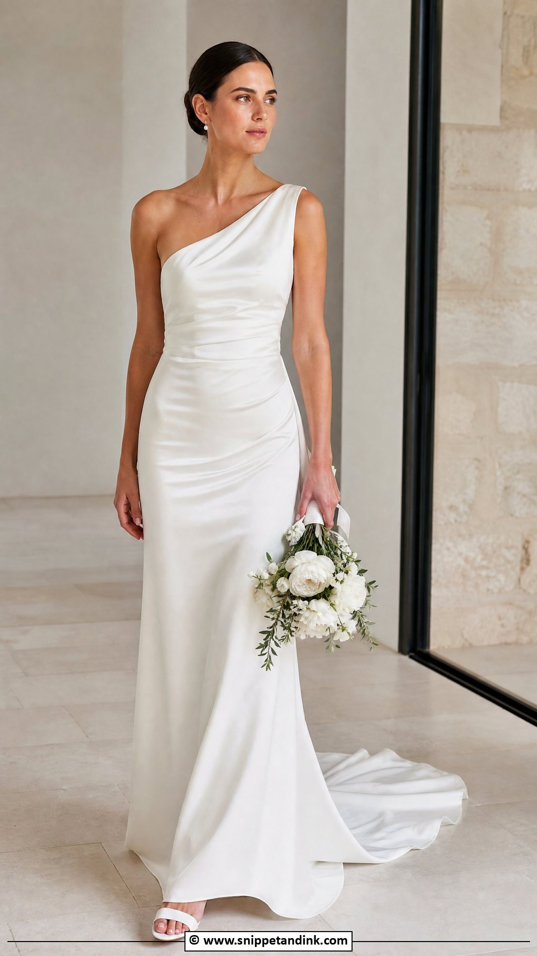 One Shoulder Wedding Dress - Snippet and Ink - 35 Latest Wedding Gowns
