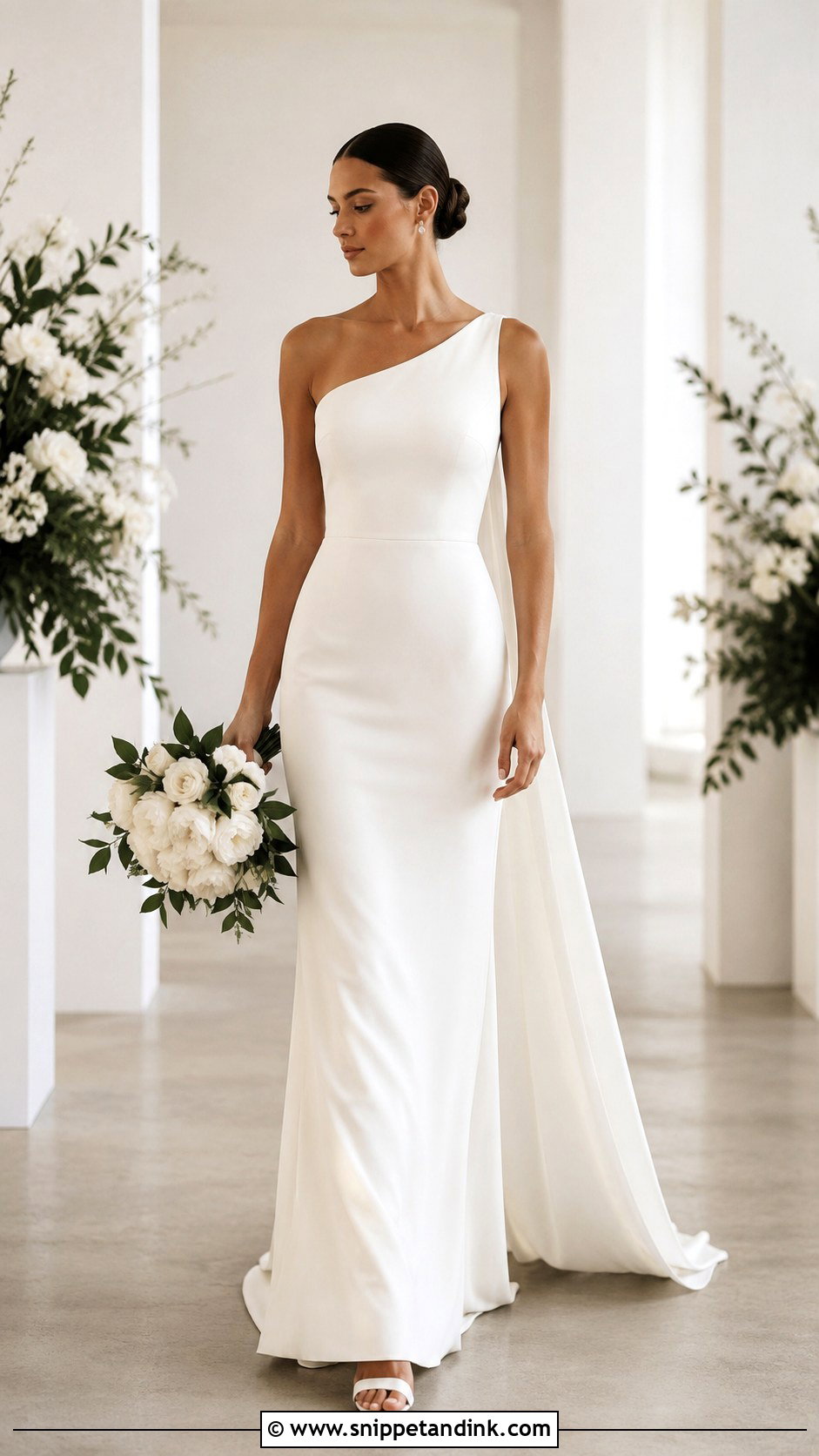 One Shoulder Wedding Dress - Snippet and Ink - 25 Classic Wedding Dresses