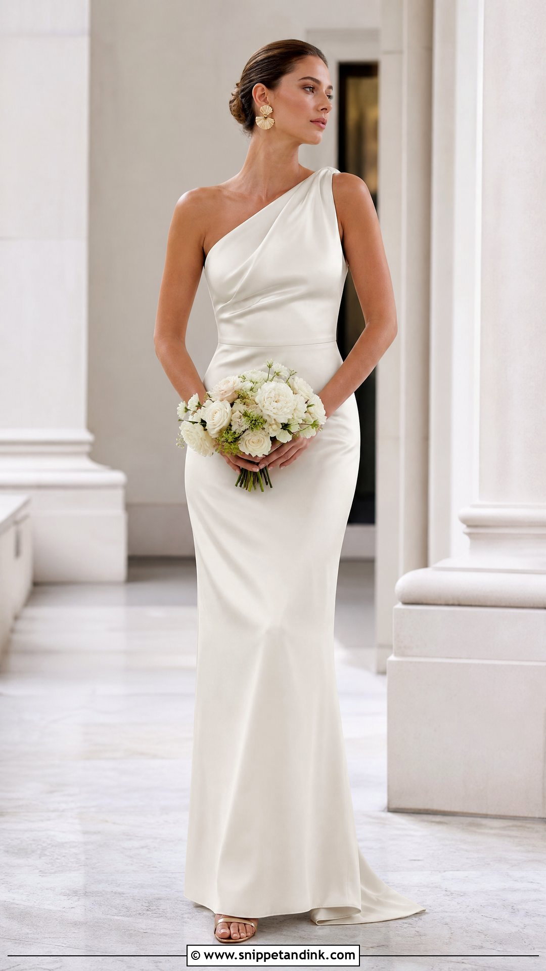 One Shoulder Wedding Dress - Snippet and Ink - 25 Modern Wedding Dresses