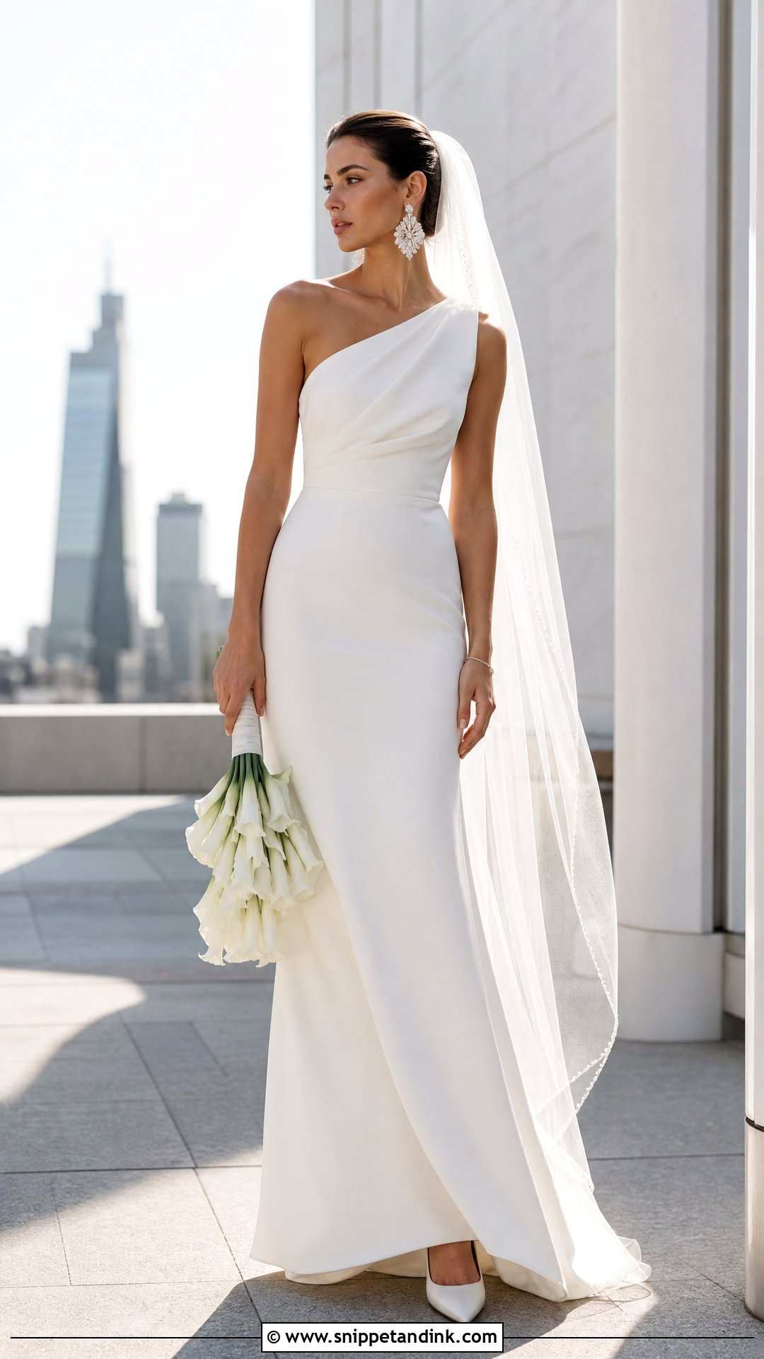 One Shoulder Wedding Dress - Snippet and Ink - 20 Elegant Wedding Dress Inspo Ideas