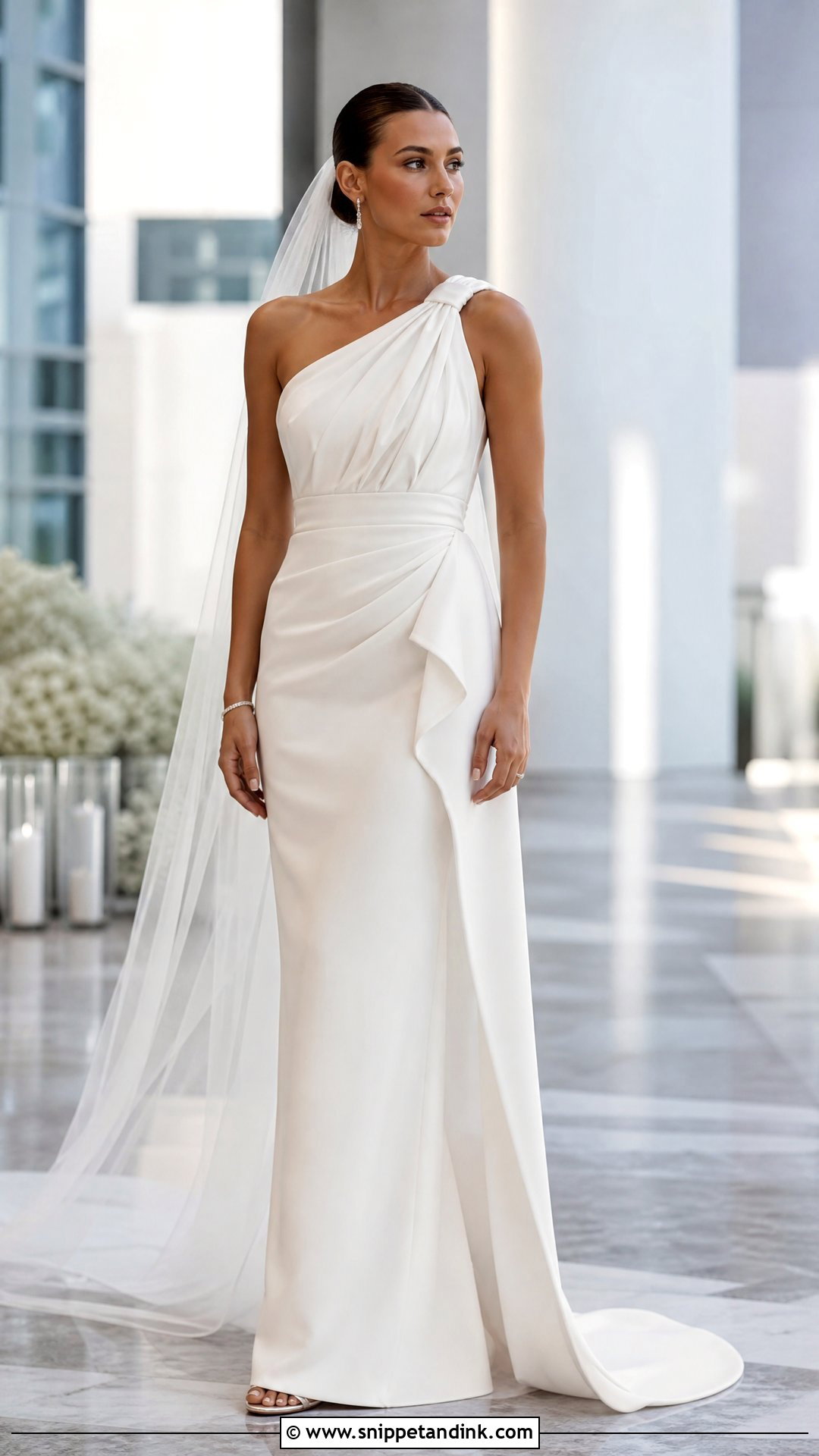 One Shoulder Wedding Dress - Snippet and Ink - 20 Glamorous Wedding Dress Ideas