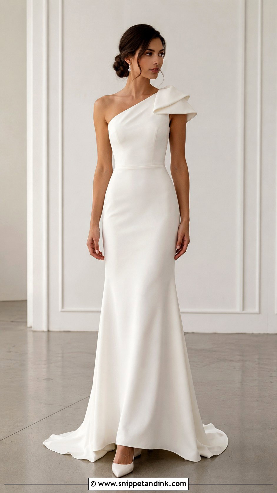 One Shoulder Wedding Dress - Snippet and Ink - 20 Statement Wedding Dress Ideas