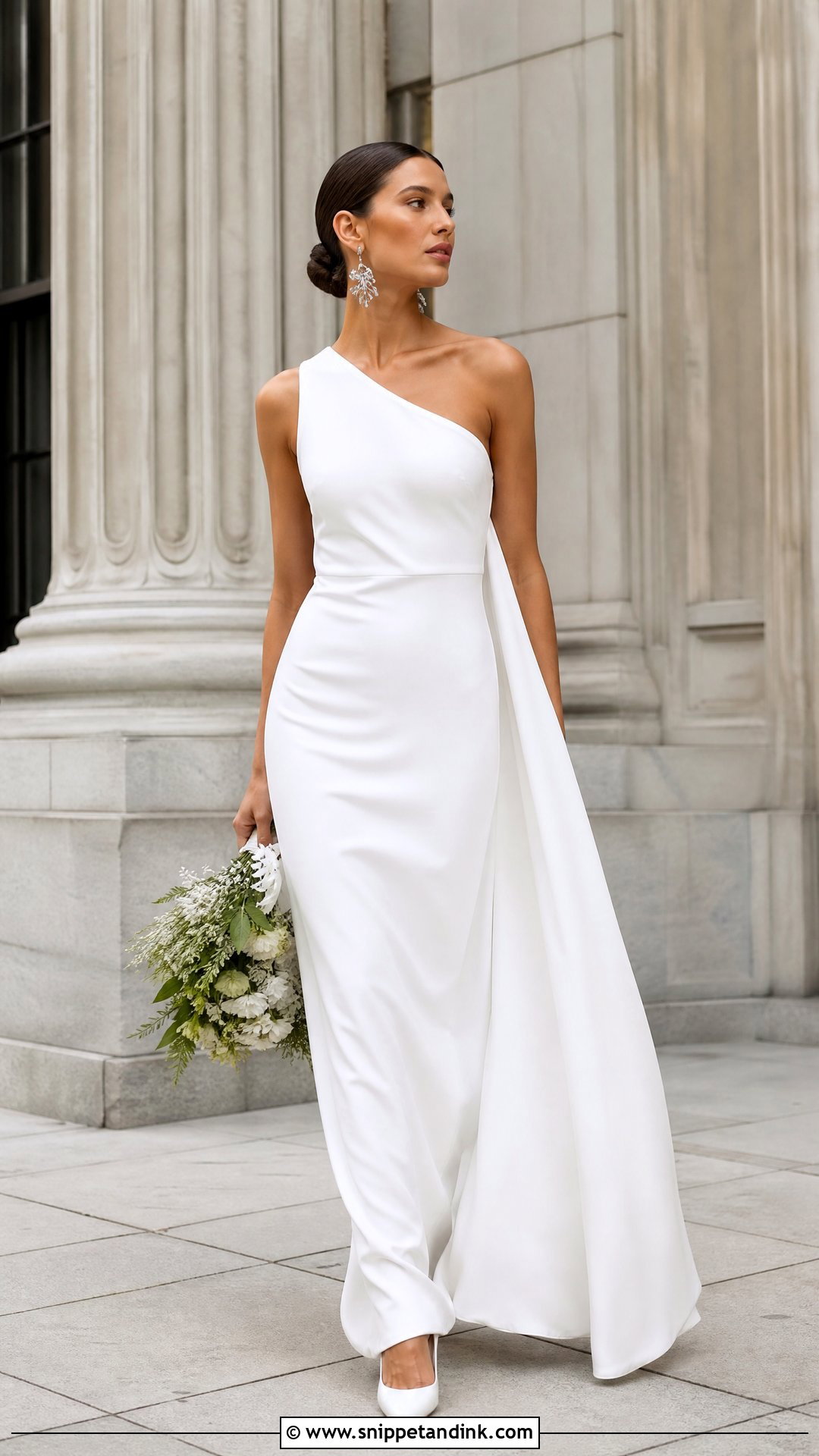 One Shoulder Wedding Dress - Snippet and Ink - 25 Modern Elegant Wedding Dress Ideas