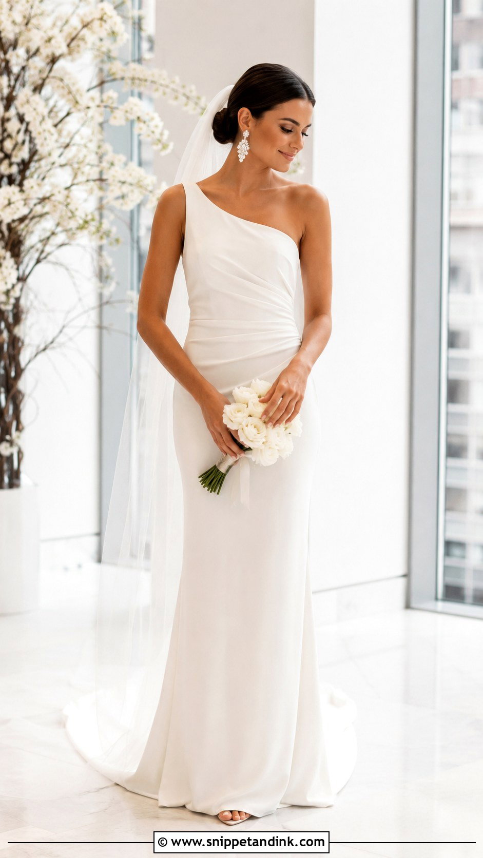 One Shoulder Wedding Dress - Snippet and Ink - 25 Perfect Wedding Dress Ideas