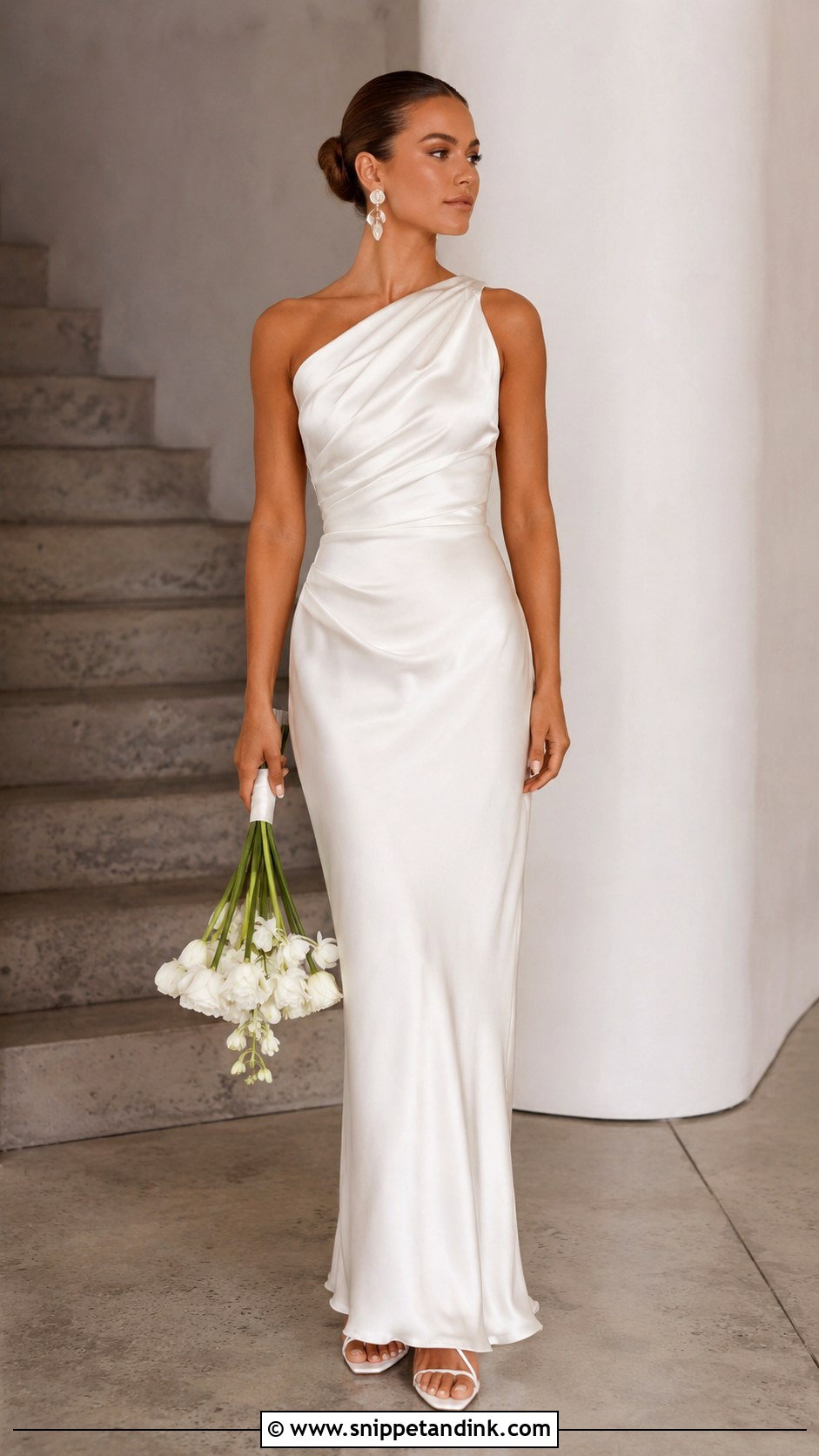One Shoulder Wedding Dress - Snippet and Ink - 25 Wedding Dress Neckline Ideas